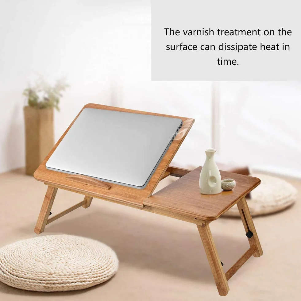 Semme Przenośna, Składana Podstawka do laptopa. Ergonomiczna Konstrukcja do Rozkładanej Sofy na biurko. Lekka, Oszczędzająca Miejsce Dzięki Antypoślizgowemu Uchwytowi na Kubek (62 * 34 bez szuflady)