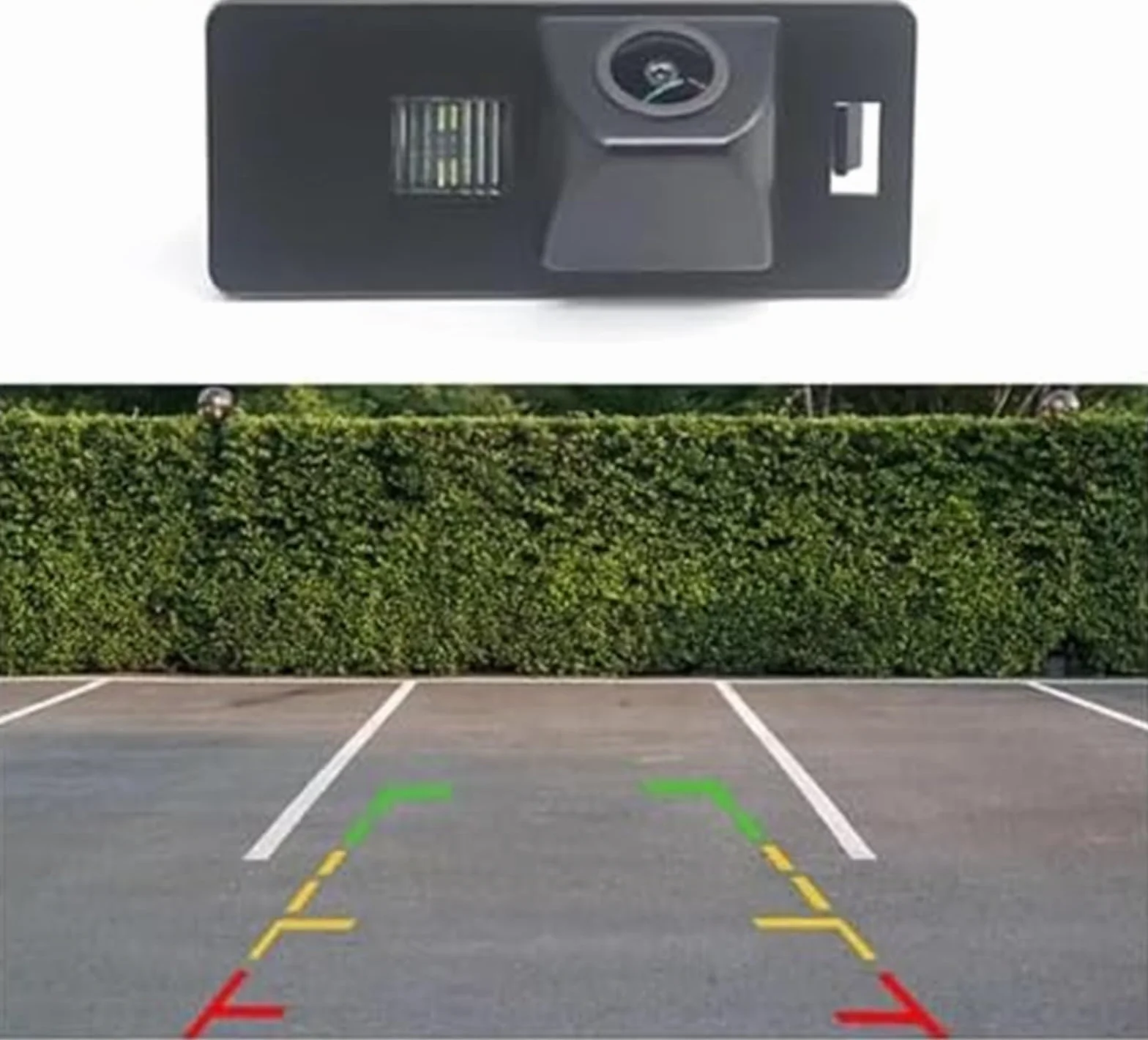 Tylna kamera pojazdu Kamera cofania, dla S5, dla A4(BLACK Fixed Ruler Line)