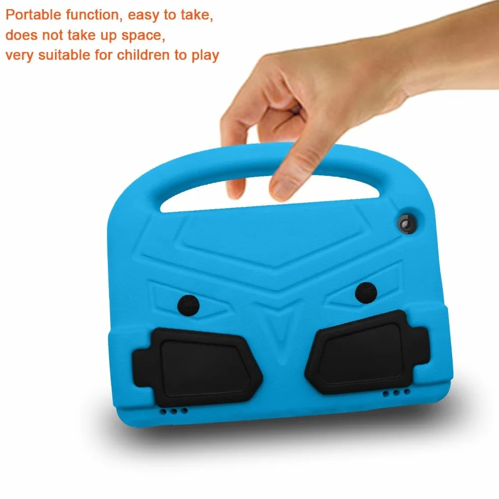 Pokrywa tabletu Etui na tablet dla dzieci kompatybilne z Kindle Fire HD 8 (2020) Etui - Wytrzymała, lekka, odporna na wstrząsy osłona uchwytu z pianki EVA Strona główna tabletu(Blu)