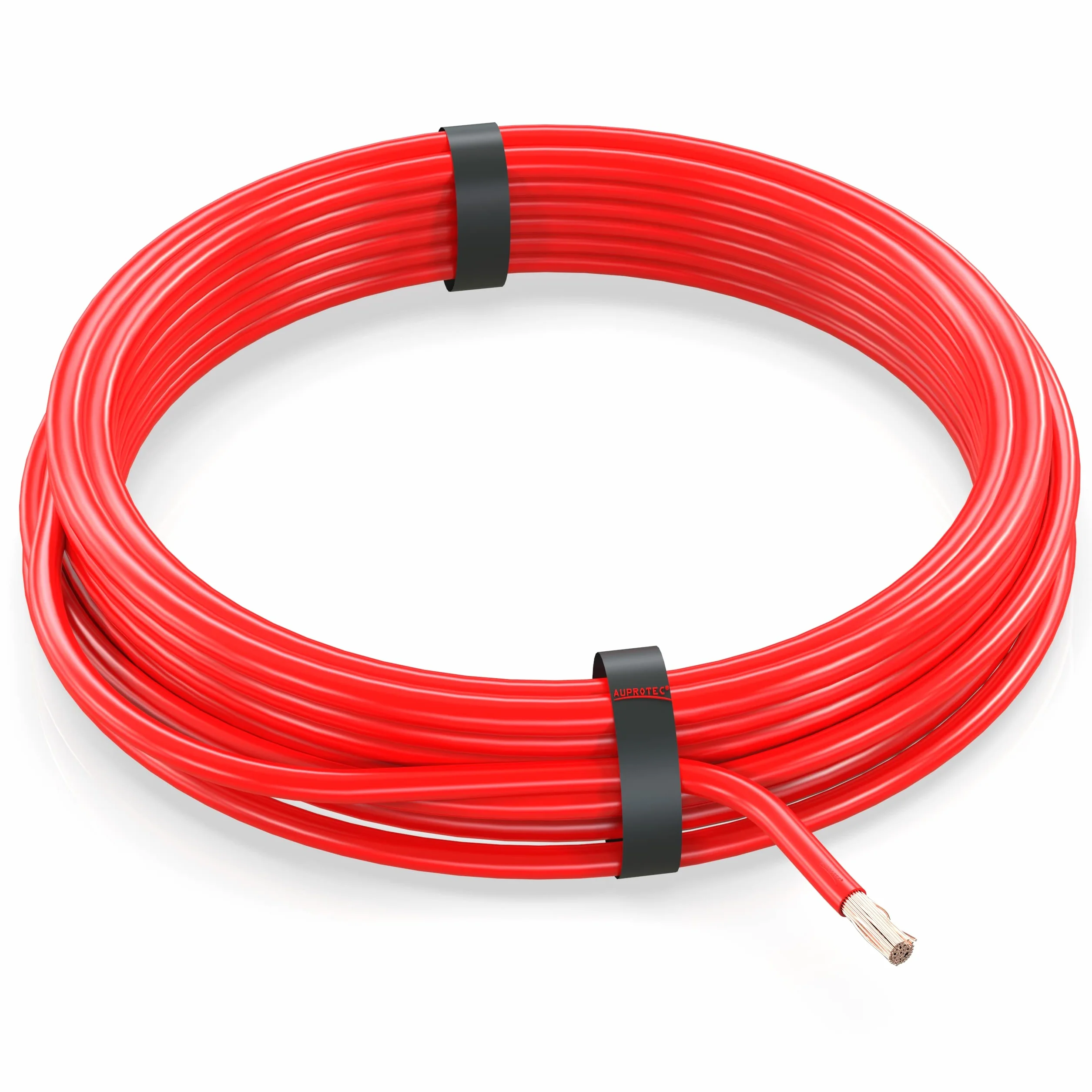 AUPROTEC Przewód samochodowy FLRY-B, 5 m, 6,0 mm², kabel samochodowy jako pierścień, kolor czerwony