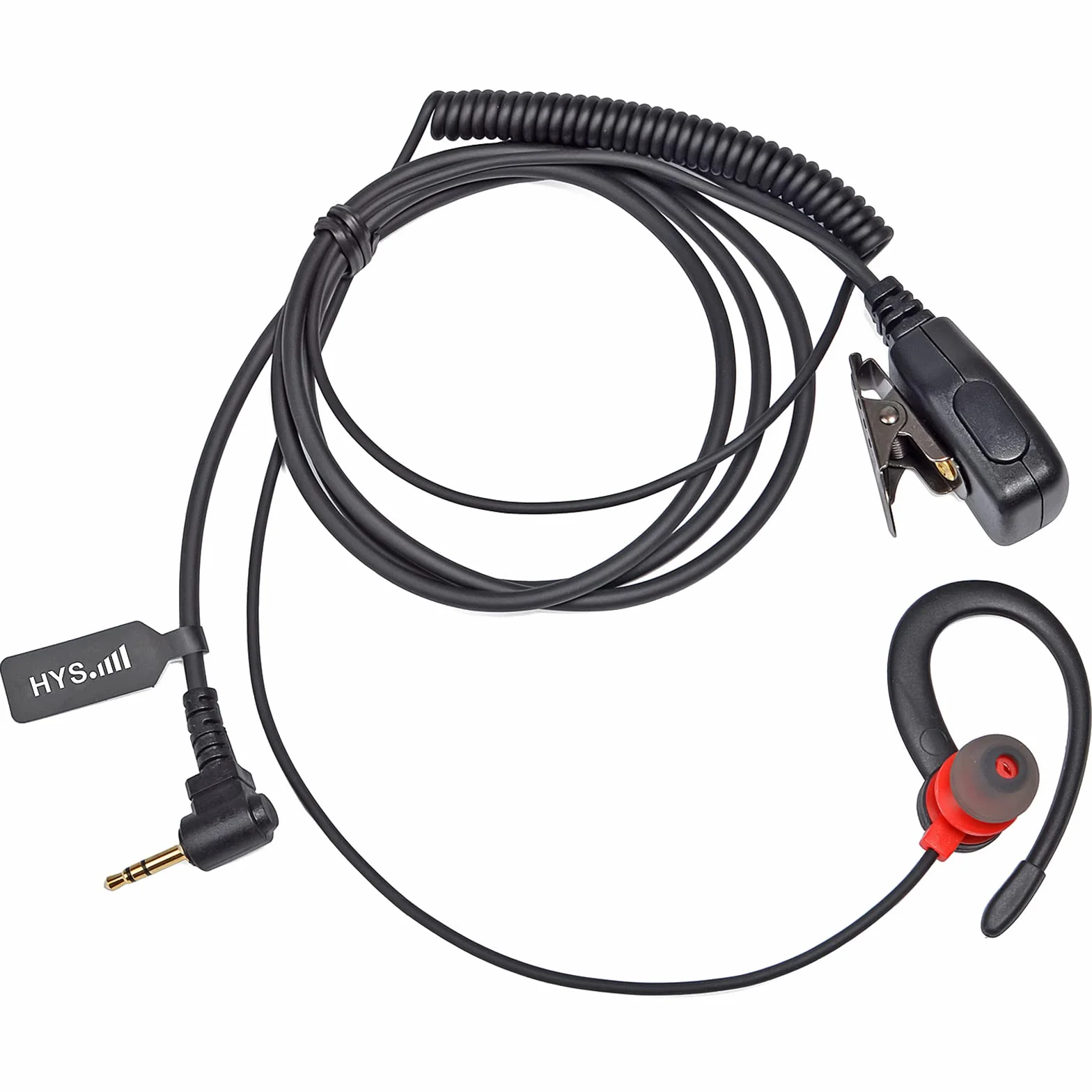 HYS Słuchawki radiowe kompatybilne z Motorola TLKR T62 T82 T92 H2O T80 Extreme i Talkabout i Walkie Talkie-Talkie; zestaw słuchawkowy z zaczepem na słuchawki w kształcie G z mikrofonem i przyciskiem | 10 szt. słuchawek, 2-drożny radiowy zestaw słuchawkowy