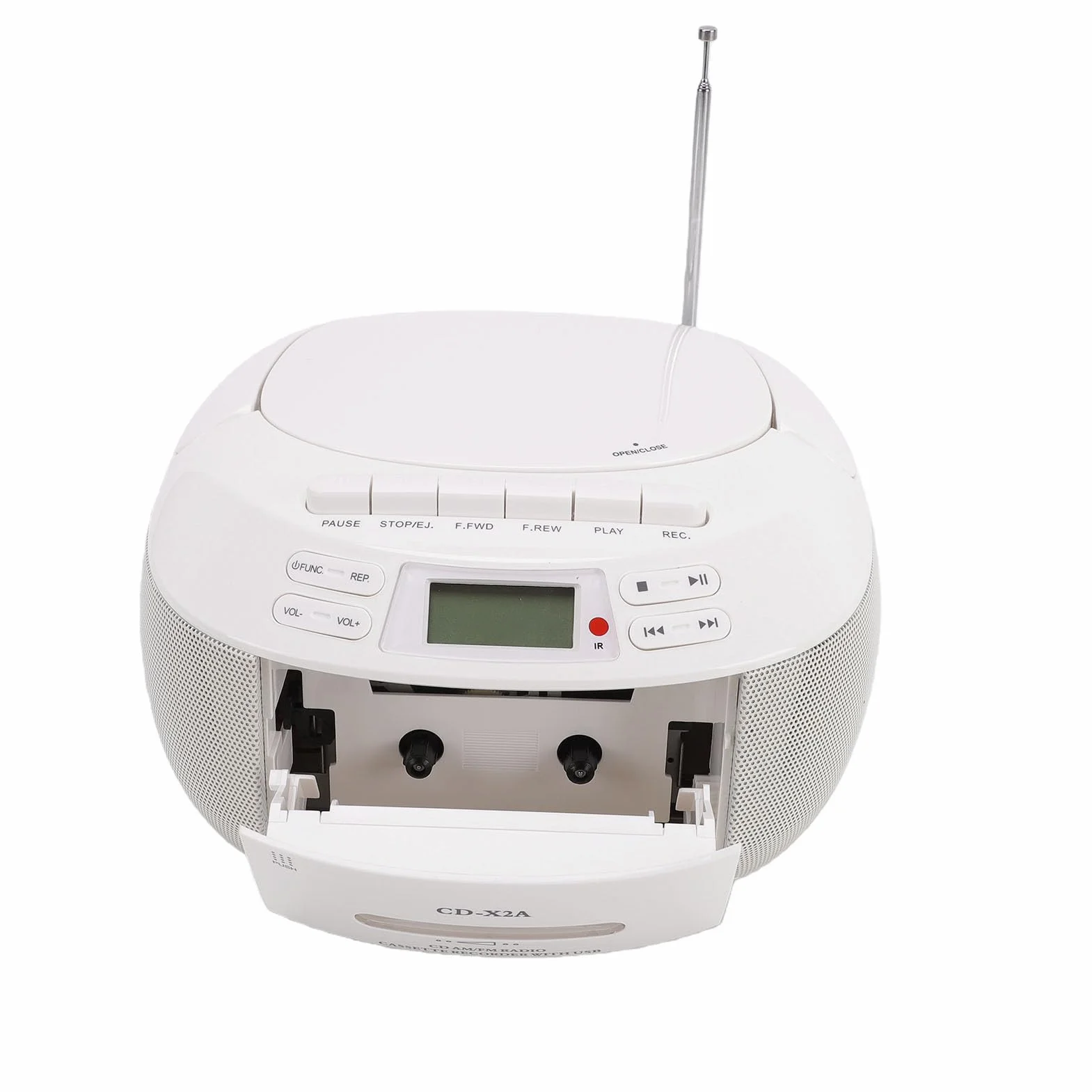 Przenośny Odtwarzacz CD Bluetooth, Magnetofon Combo z Radiem AM FM, USB, AUX, Pilotem do Użytku w Domu, Kuchni, Sypialni, na zewnątrz. (wtyczka UE)