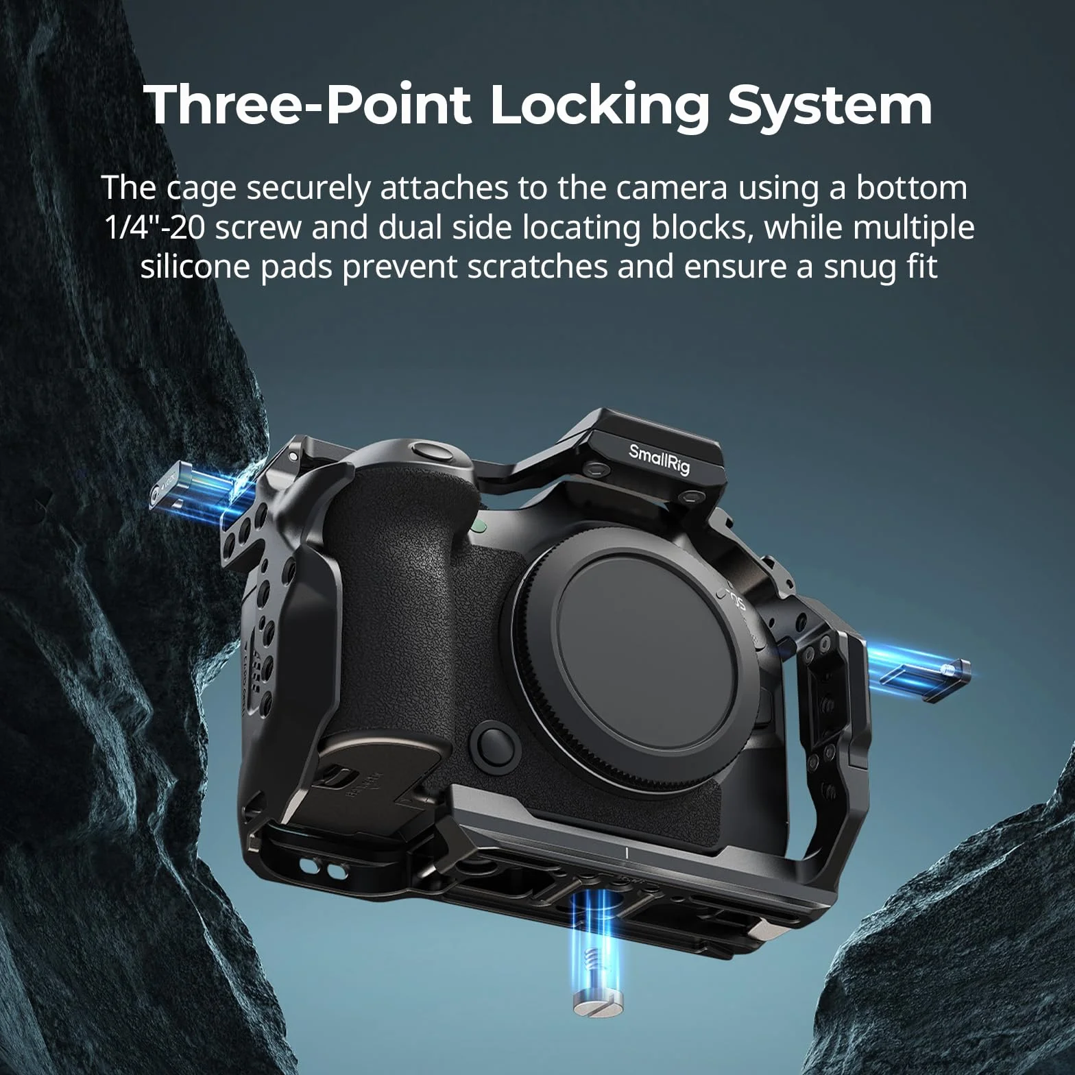 SMALLRIG R6 Mark III zestaw klatki na aparat Canon R6 Mark II z górnym uchwytem, bocznym uchwytem i zaciskiem kablowym, podwójne szyny NATO HawkLock, szybka płytka do Arca, obsługa fotografowania z