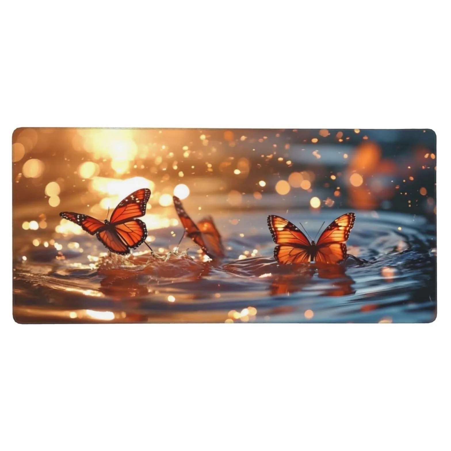 Duża podkładka pod mysz, motyl, podkładka pod mysz na biurko z antypoślizgową podstawą, wodoodporna i trwała podkładka pod mysz do gier, biura, domu, zszyte krawędzie, mata pod klawiaturę, 1200 x 600