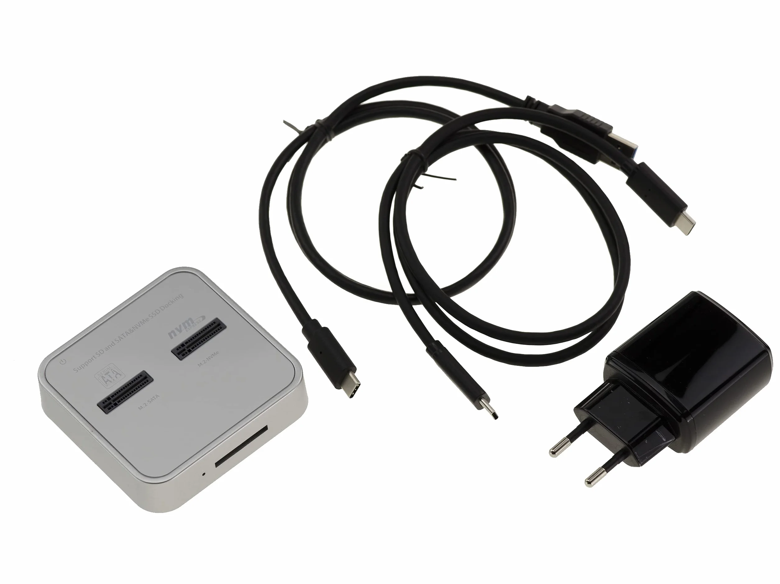 KALEA-INFORMATIQUE Stacja dokująca USB dla dysków M2 SATA SSD i M.2 NVMe SSD. Stacja dokująca USB 3.2 Gen2 10 GB z czytnikiem kart SD Express