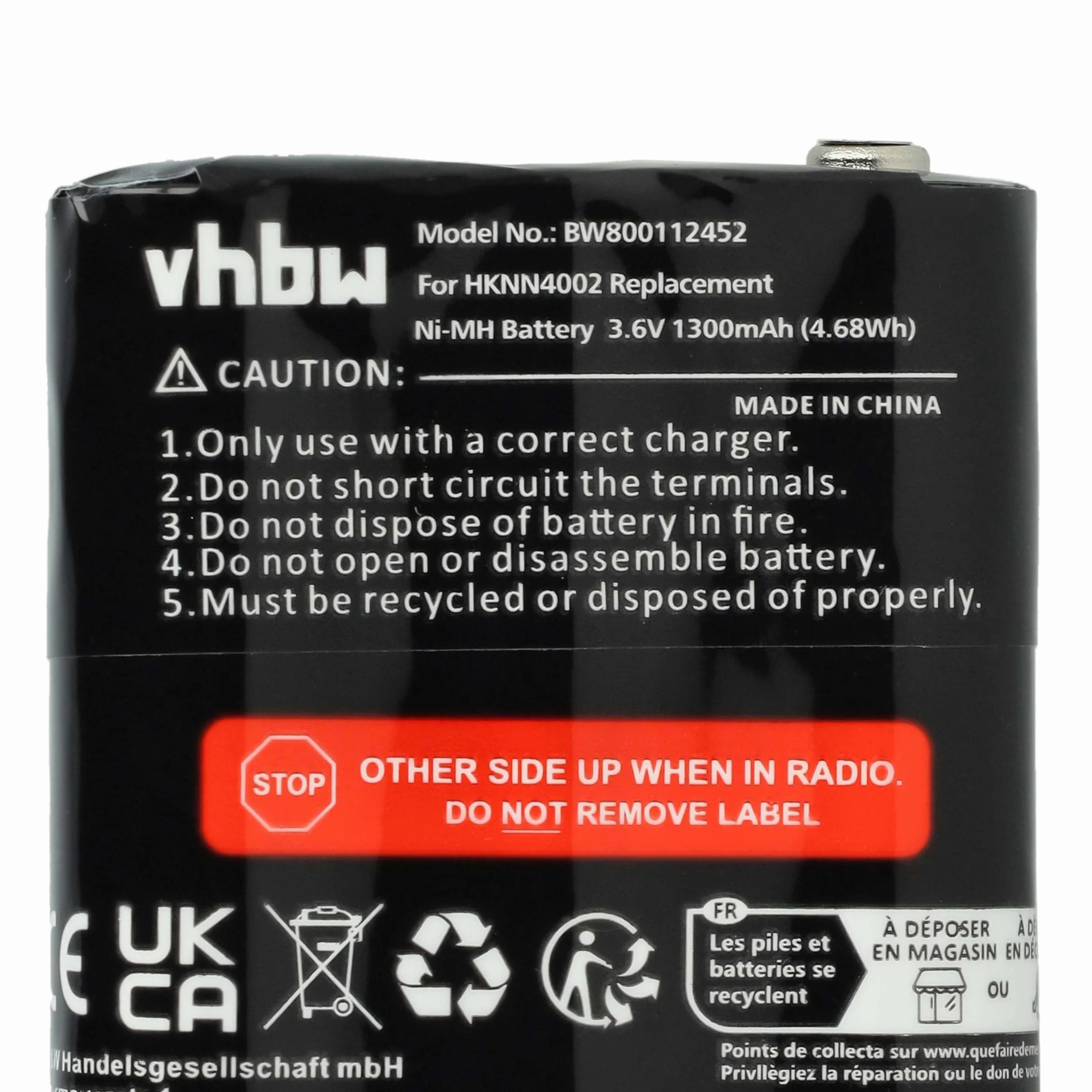 vhbw Bateria kompatybilna z Motorola Talkabout T5412, T5422, T5532, T5622 krótkofalówka, Walkie Talkie (1300 mAh, 3,6 V, NiMH)