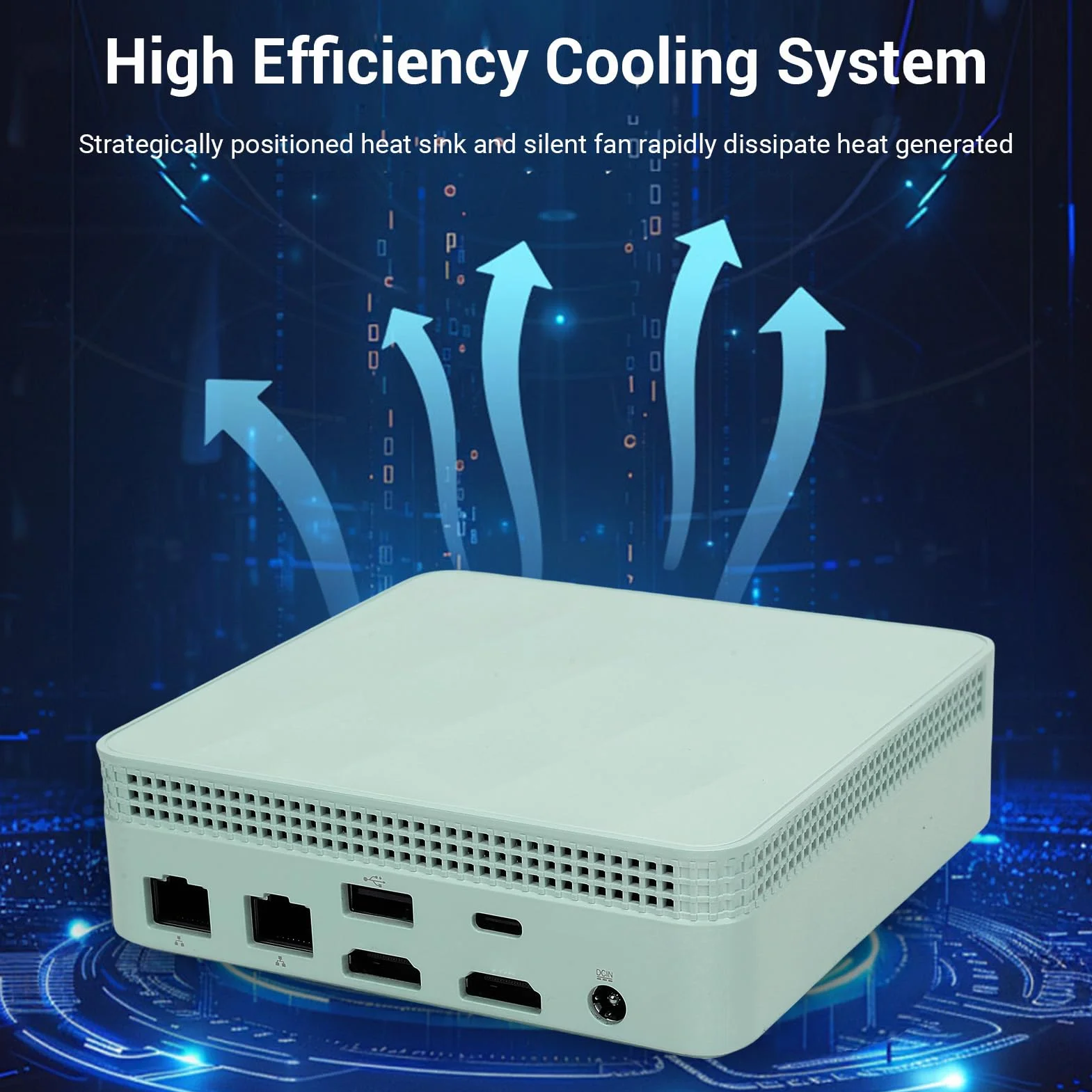 Vikye Mini PC z N100, Podwójnym Wi-Fi i Bluetooth, Gigabit Ethernet, Kompaktowym Małym Komputerem Stacjonarnym do Użytku w Domowym Biurze (16G i 1 TB Zielony)