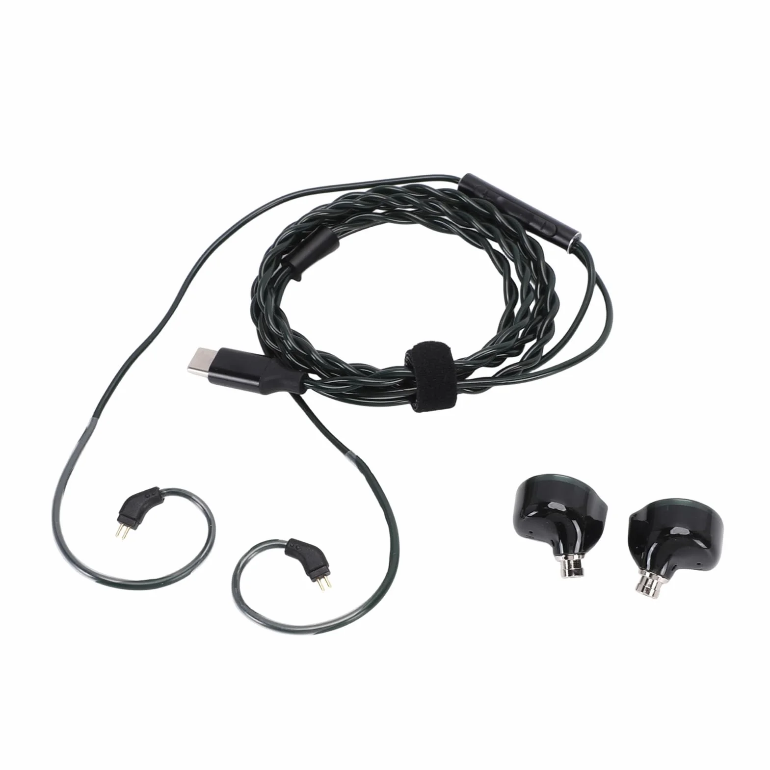 Aramox Przewodowe Słuchawki do Gier Ceramiczna Membrana Kompozytowa HiFi Przewodowe Słuchawki Douszne Przetwornik 11 Mm Typu C Odłączany Kabel Scena Dźwiękowa 360° dla Muzyków do Użytku Scenicznego