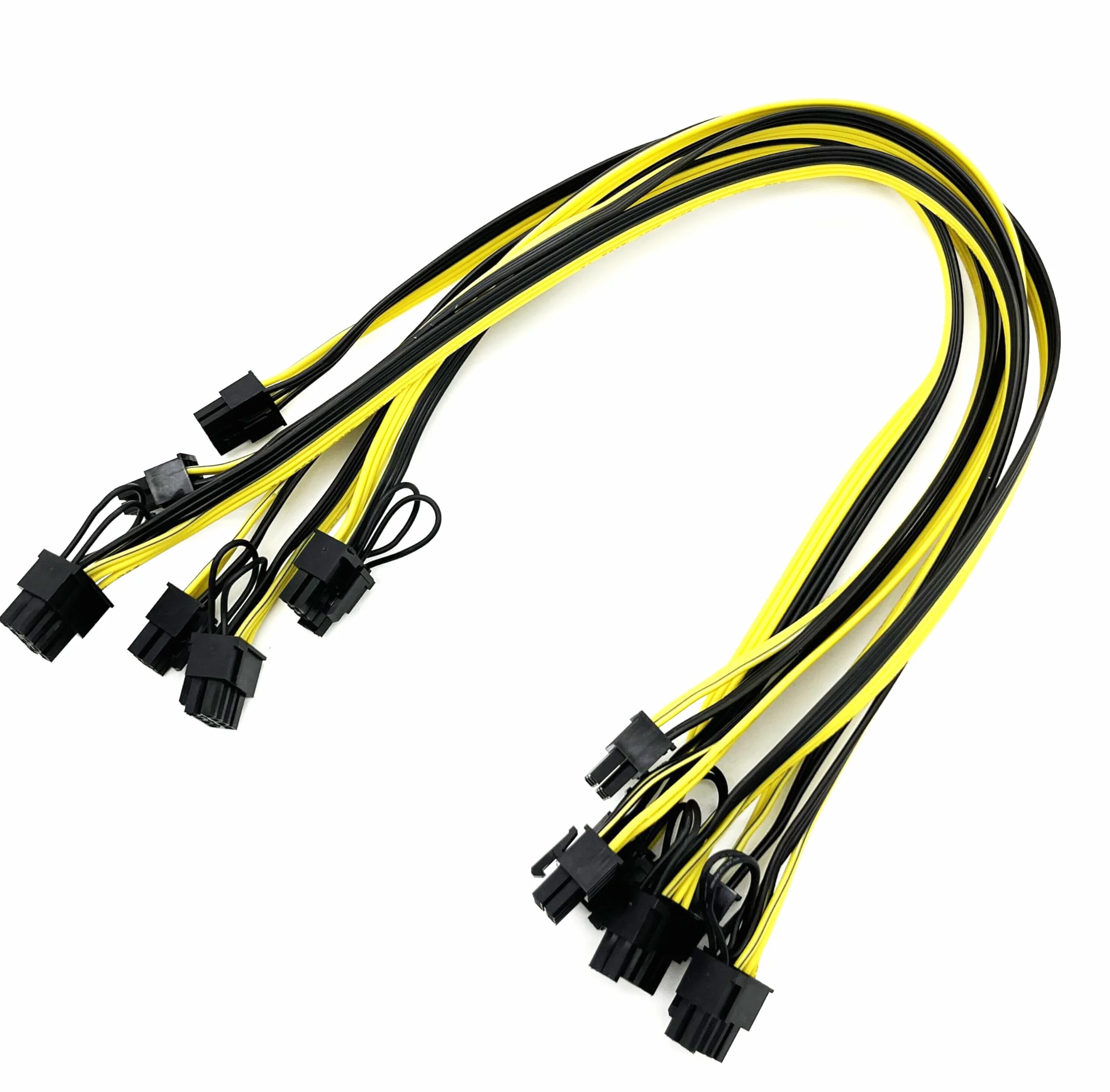 6 x 6-pinowy PCI-E do 8-pinowy (6+2) PCI-E (męski na męski) kabel zasilający GPU (50 cm) nie zawiera karty