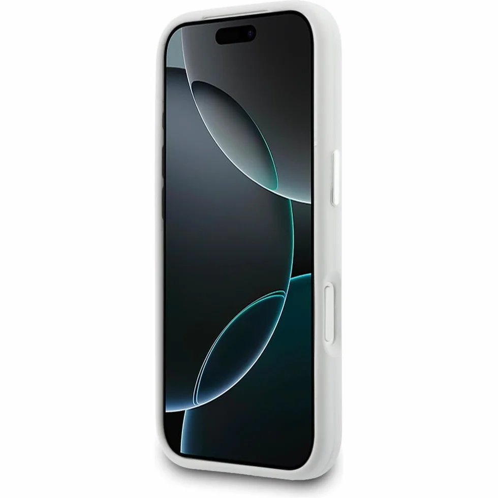 CG MOBILE Lacoste HC silikonowe metalowe logo kompatybilne z MagSafe etui do iPhone 17 Pro (szare)