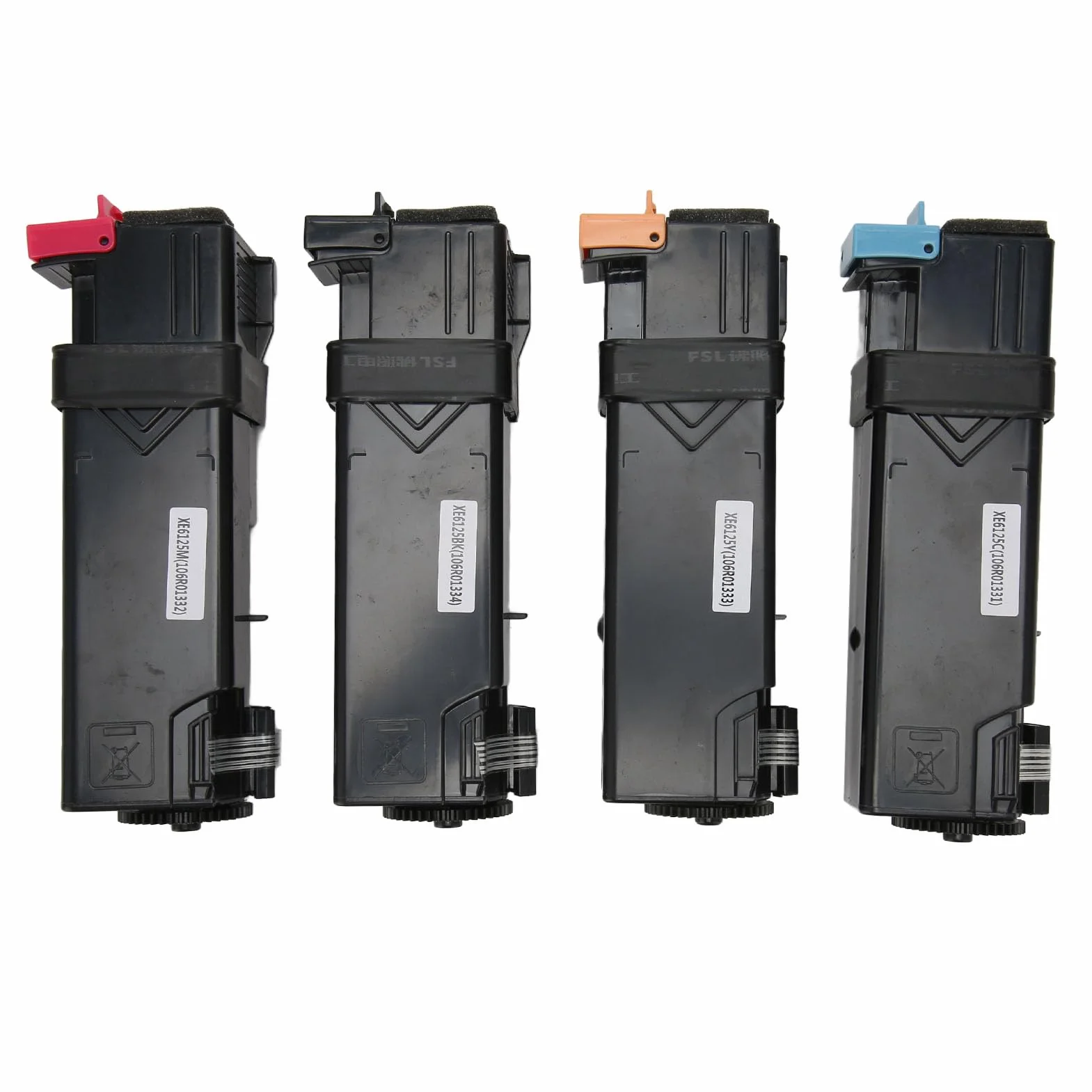 4PCS Toneer Cutridge Zestaw wysokiej wydajności Zestaw uzupełniania dla Phaser 6125 Drukarka z 3000 stronami drukowania tekstu do szkoły domowej Używanie trwałego materiału PVC