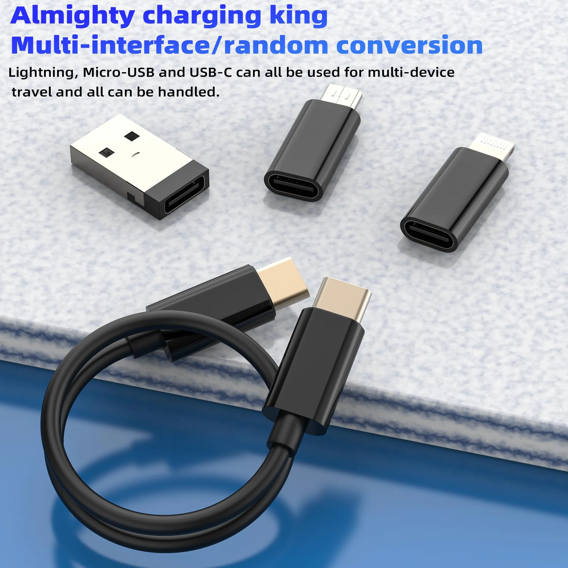 Torba USB C Bagsmart Box Micro do iPhone 17 16 15 14 13 Pro Max Lightning kabel do ładowania