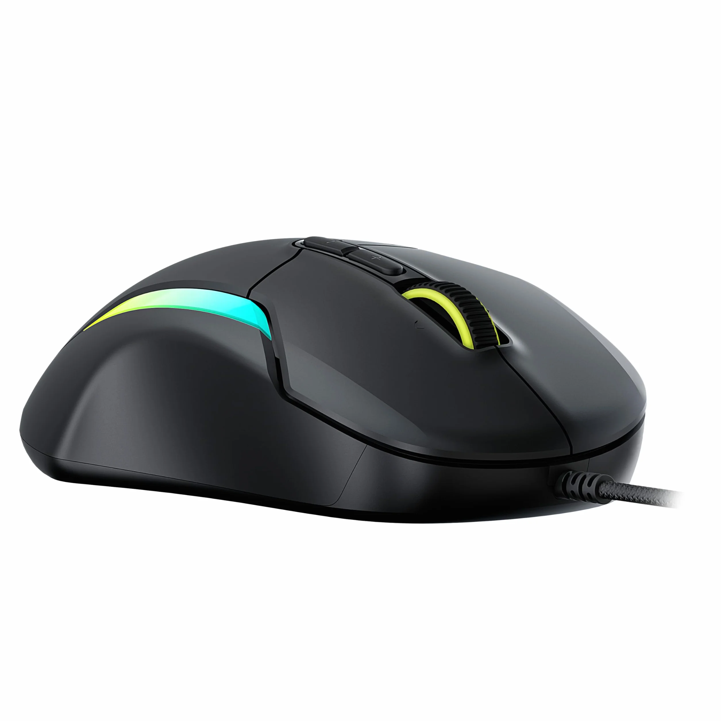 Turtle Beach Kone II Przewodowa ergonomiczna mysz do gier RGB, czujnik optyczny 26K DPI, prze??czniki optyczne 100 m, 23 konfigurowalne wej?cia, kó?ko przewijania 4D, czyste ?lizgacze PTFE, popielaty