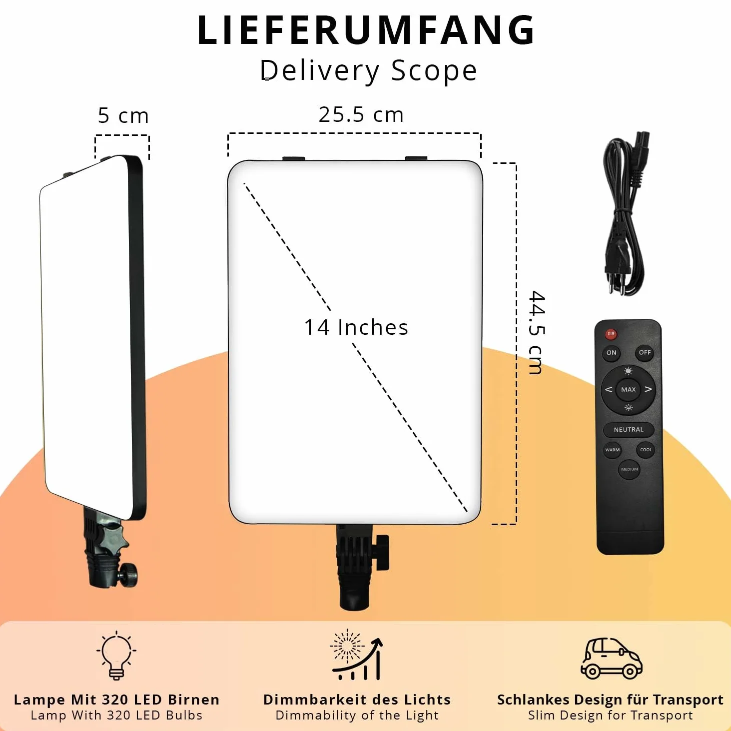 Lampa LED 14 cali panel ze statywem 236,5 cm wysokości, światło studyjne, popularny statyw aluminiowy, do wideo, makijażu, fotografii, TikTok