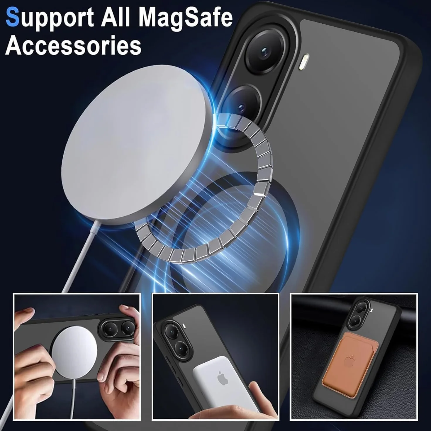 Etui magnetyczne Xiaomi Poco X7 Pro MagSafe półprzezroczyste matowe odporne na wstrząsy