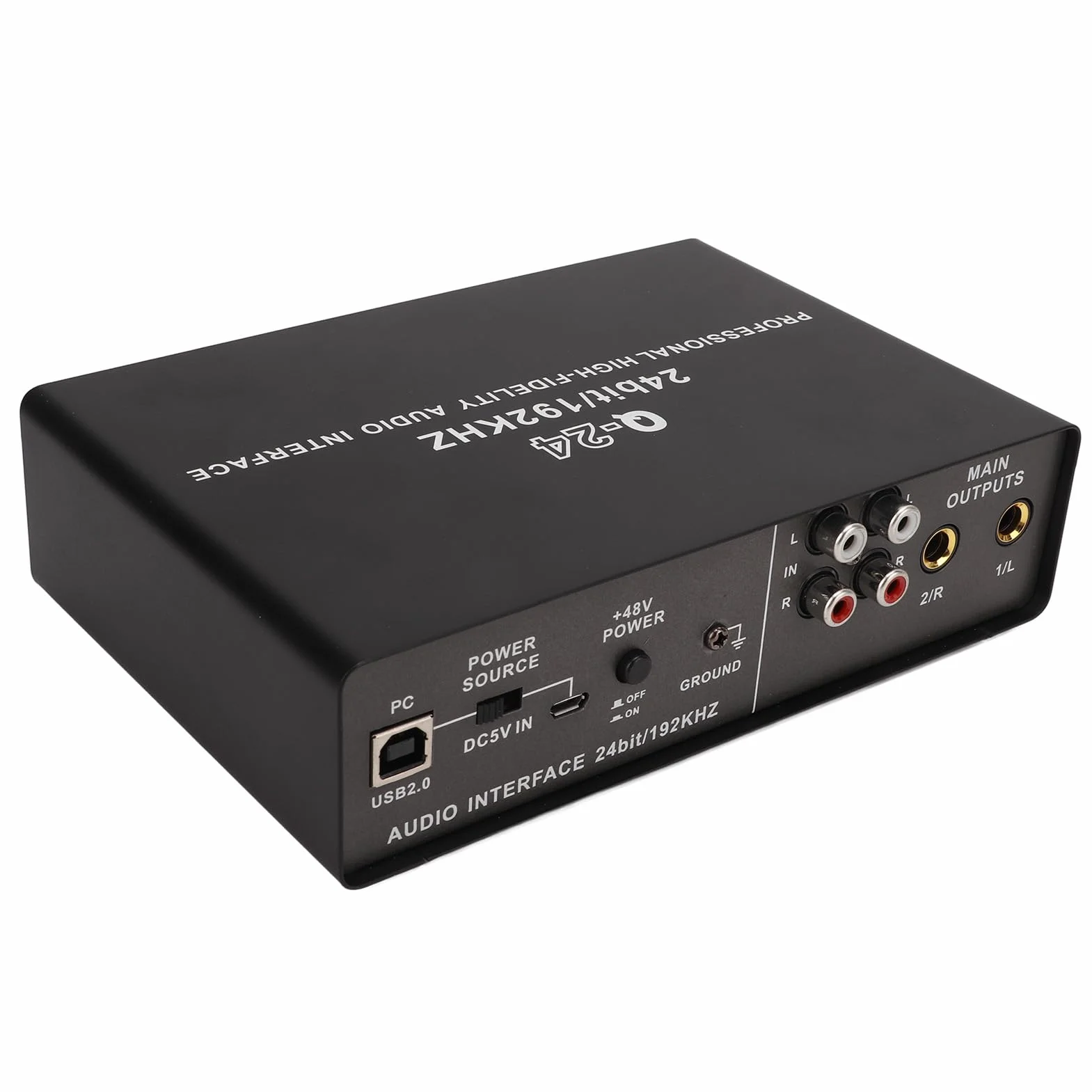 Cuifati Karta Dźwiękowa USB, Profesjonalna Cyfrowa Karta Dźwiękowa 24bit 192 KHz do Przesyłania Strumieniowego na żywo, Nagrywania, śpiewania i Grania na Gitarze, z Wejściem XLR, Wyjściem TRS i,