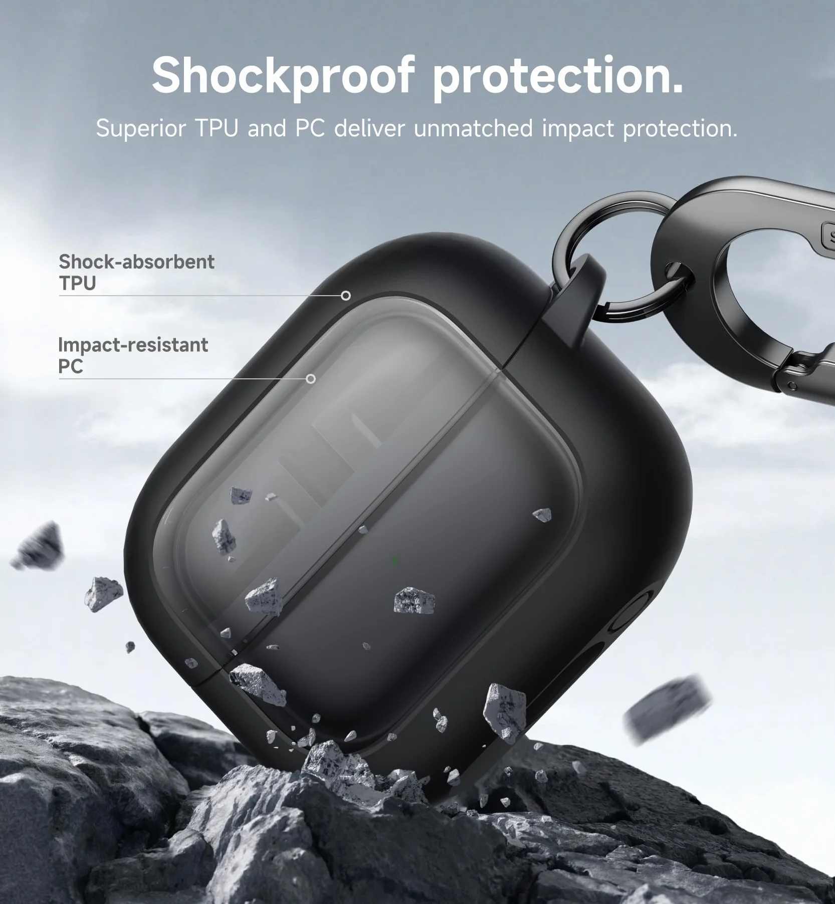 SURITCH Etui do Samsung Galaxy Buds 3 Pro/Galaxy Buds 3, magnetyczne etui ochronne do Galaxy Buds3 Pro/Buds3, wytrzymałe, odporne na wstrząsy pokrowce ochronne z karabińczykiem, zestawem do