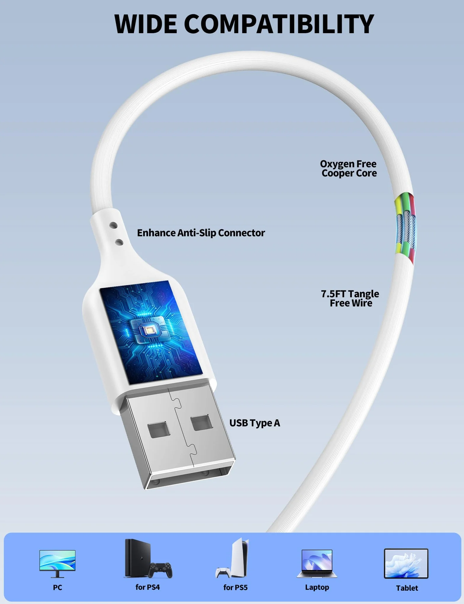 Słuchawki USB z zaprogramowanym trybem EQ, wyciszony mikrofon, regulacja głośności, USB A, słuchawki douszne z redukcją szumów, do komputera PC, zestaw słuchawkowy do MacBooka, Chromebooka, notebooka