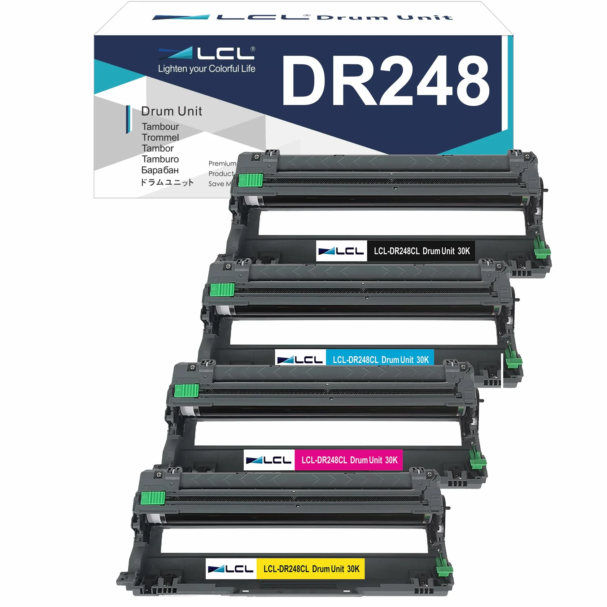 LCL DR-248CL zamiennik bębna do Brother DR-248 DR248 DR248CL DR-248CL bęben do DCP-L3520CDW DCP-L3520CDWE HL-L8230CDW MFC-L3740CDW HL-L3220CW MFC-L8390CDW DCP-L3555CDW (4 sztuki)