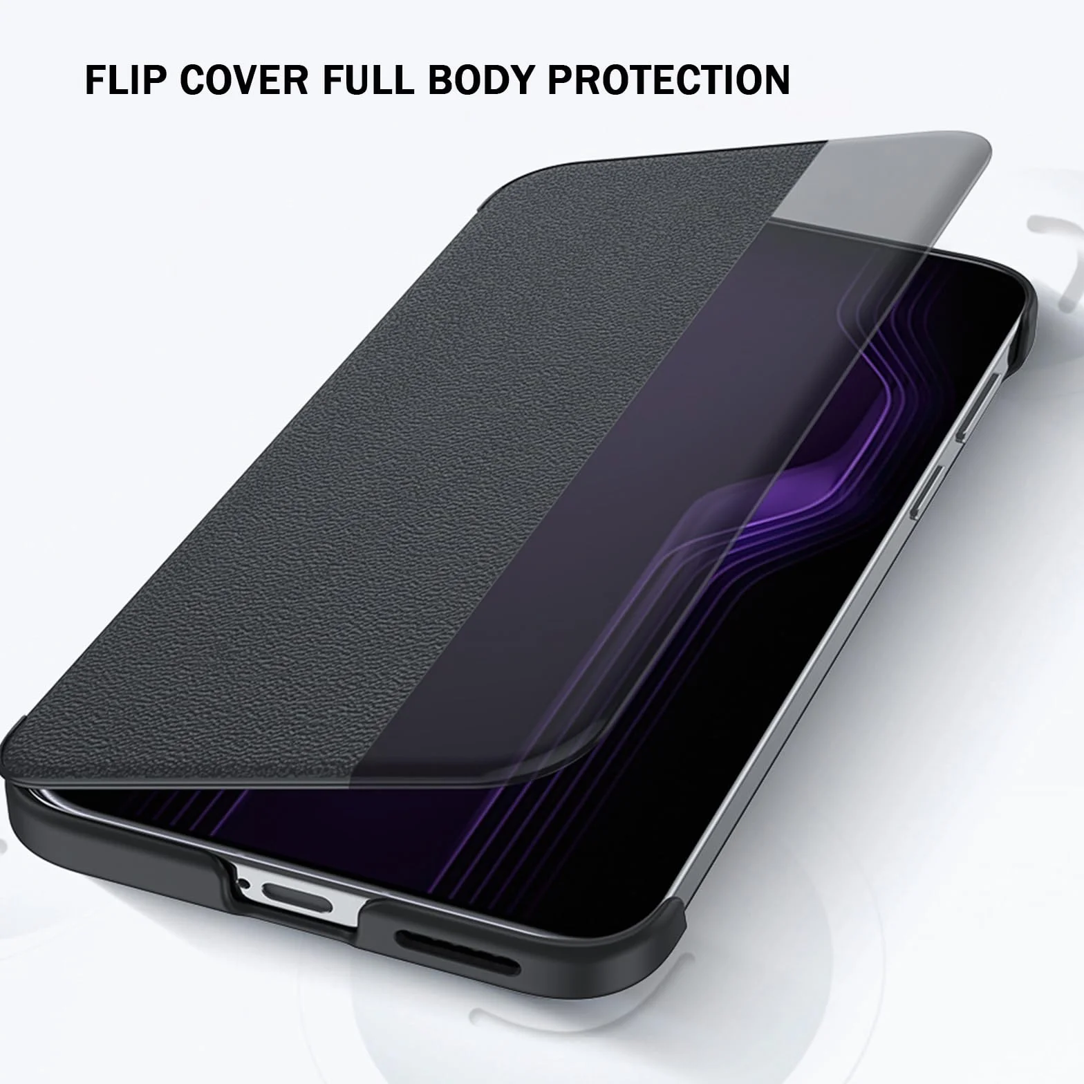 Etui do Huawei Mate 80 Pro Max/80 Pro/80, przezroczyste okno z klapką skórzane etui na całe ciało ochrona przed wstrząsami, czerwony, 80 Pro