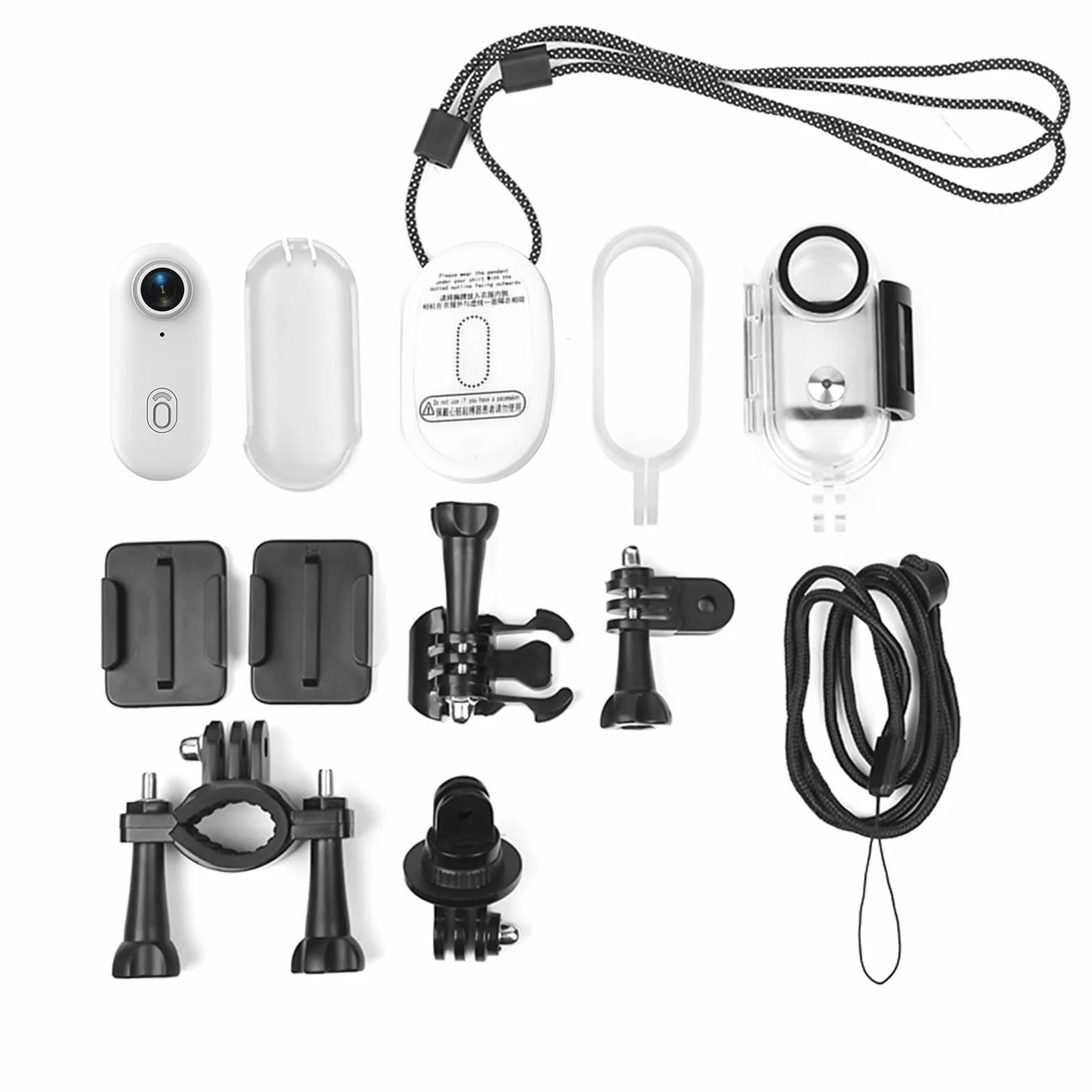 Andoer Mini kamera sportowa 1080p, mała kamera sportowa WiFi, szerokokątny obiektyw 120°, wbudowana bateria z przewodem magnetycznym, klips tylny, wodoszczelna obudowa, akcesoria do montażu kart TF 32