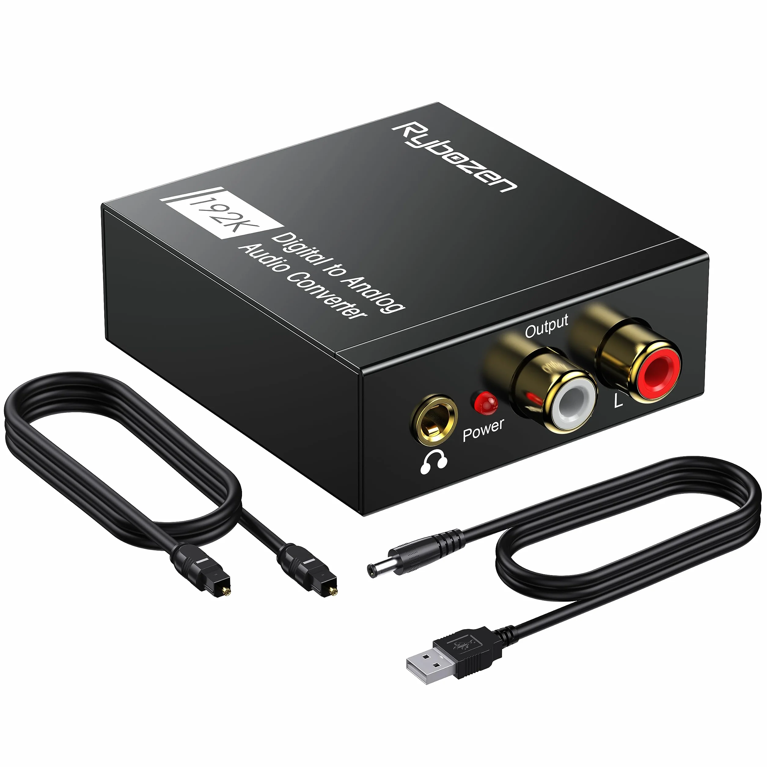 DAC Audio Konwerter SPDIF Toslink na RCA 192 kHz Analogowy Cyfrowy