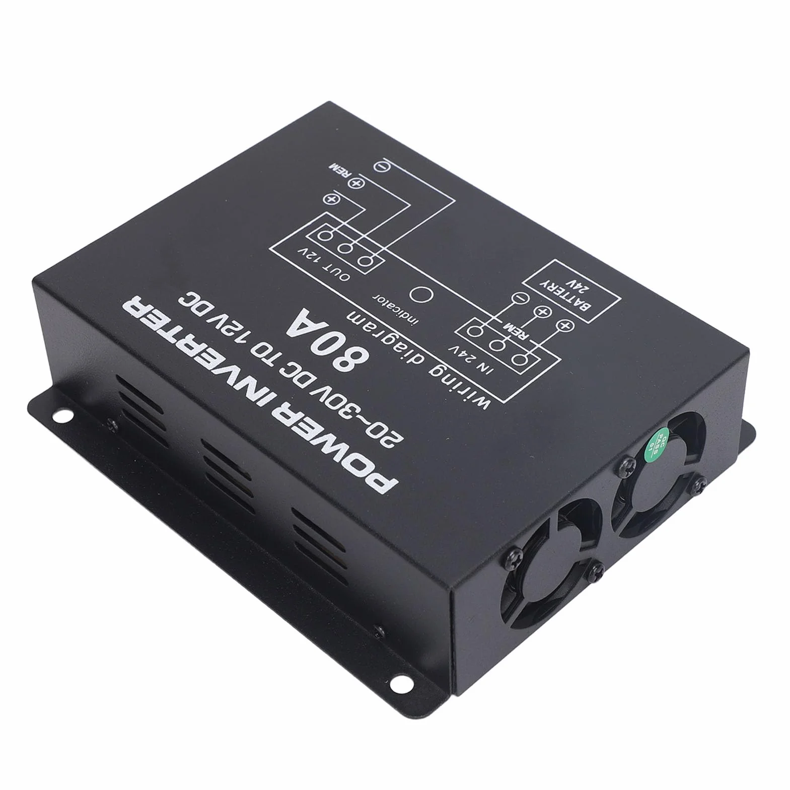 Przetwornica obniżająca napięcie DC 24 V do 12 V Przetwornica napięcia z regulacją temperatury dla samochodów ciężarowych RVS SUV Autobusy (80A)