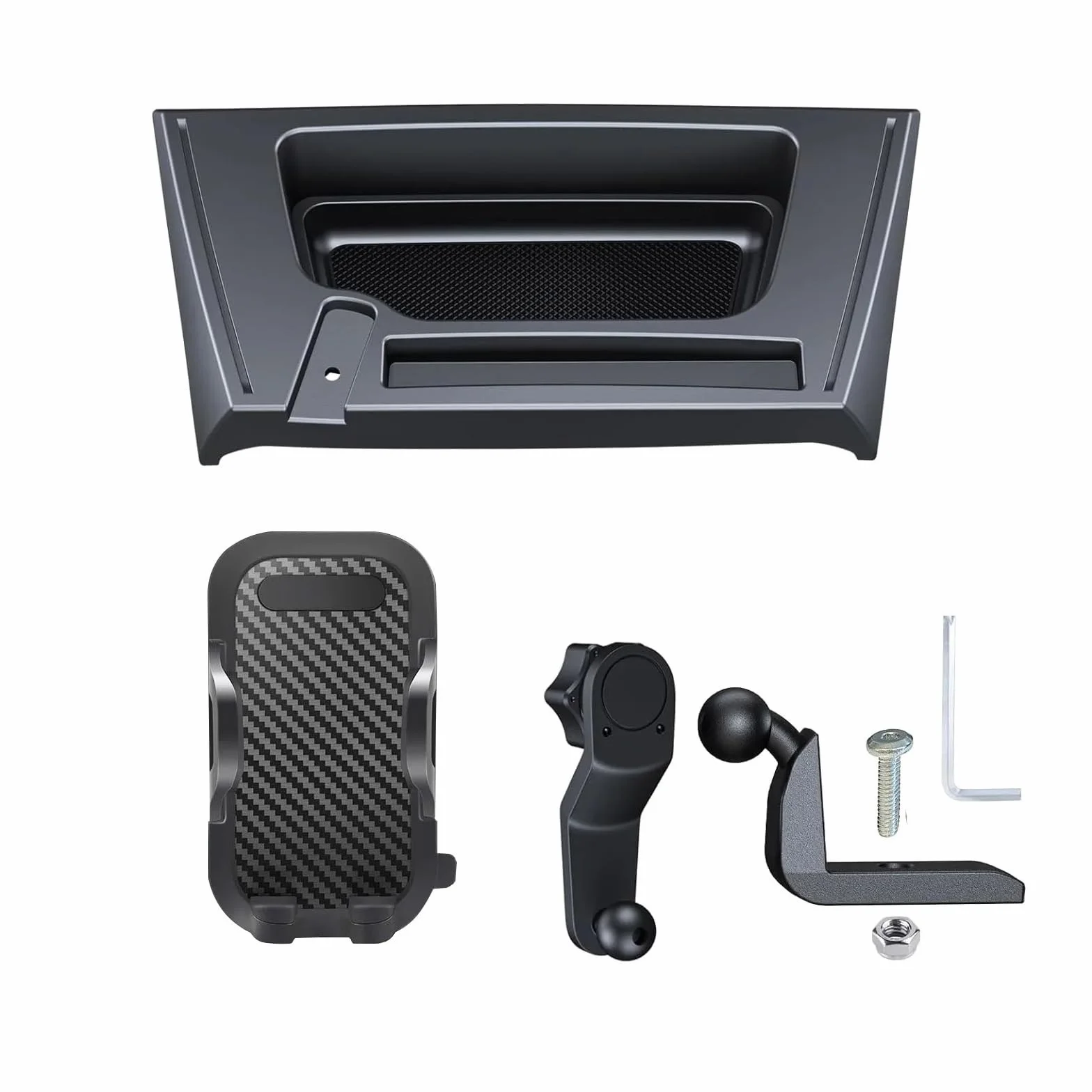 Shuogoufeng Store Uchwyt na telefon na deskę rozdzielczą samochodu, wielofunkcyjny uchwyt na telefon, organizer na deskę rozdzielczą, kompatybilny z Wrangler JK 2011-2017