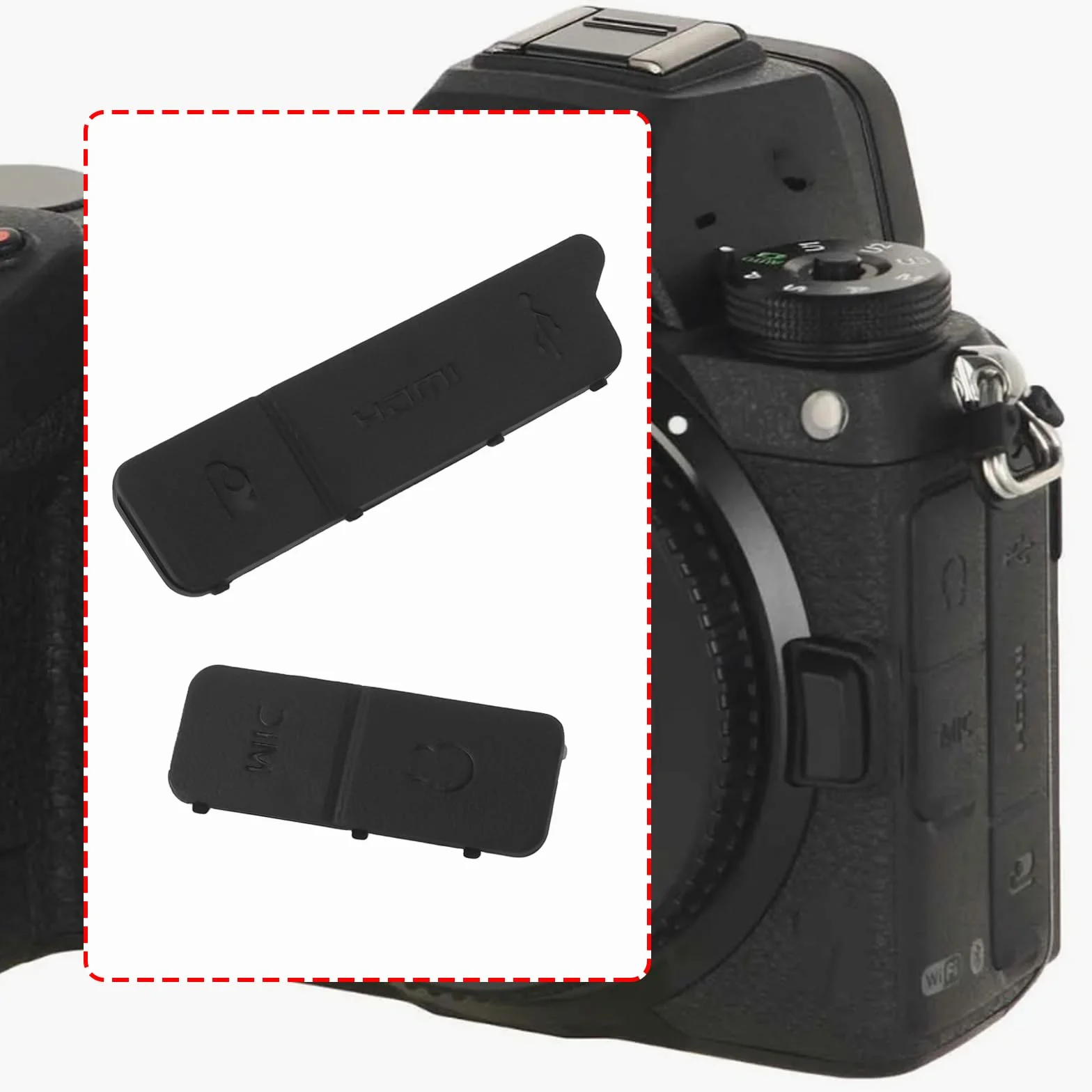 ECSiNG Kamera USB MIC HDMI gumowa osłona portu kompatybilna z Nikon Z5 Z6 Z7 Z6 II Z7 II Z7 II