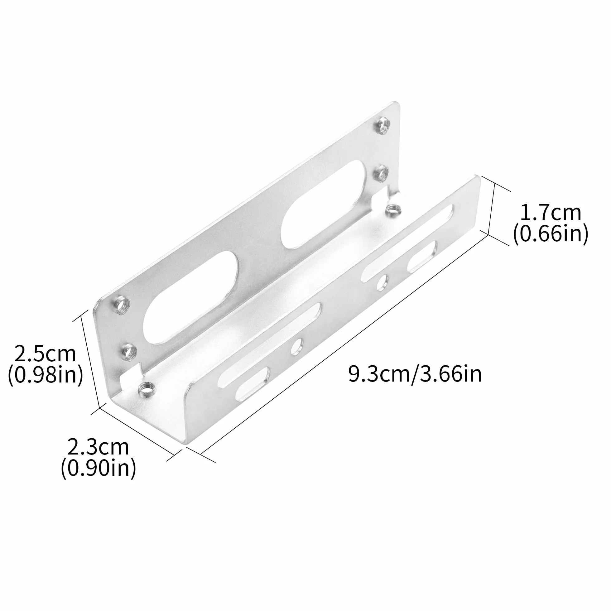 YAODHAOD Uchwyt montażowy 3,5" na 5,25" SSD/HDD, konwertuje każdy dysk twardy 3,5" na zatokę dysku 5,25", metalowy uchwyt montażowy wewnętrzny dysk twardy, uchwyt montażowy do komputerów PC/NAS