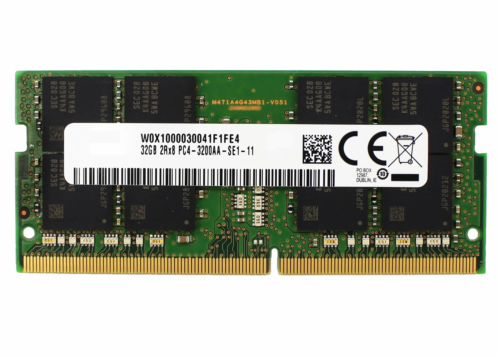 Fabrycznie oryginalny moduł pamięci 32 GB (1 x 32 GB) kompatybilny z HP Pavilion, Envy x360 Laptop Notebook Moduł pamięci RAM DDR4 3200 MHz PC4-25600 SODIMM 2Rx8 CL22 1,2 V P/N: 13L73AA Adamanta