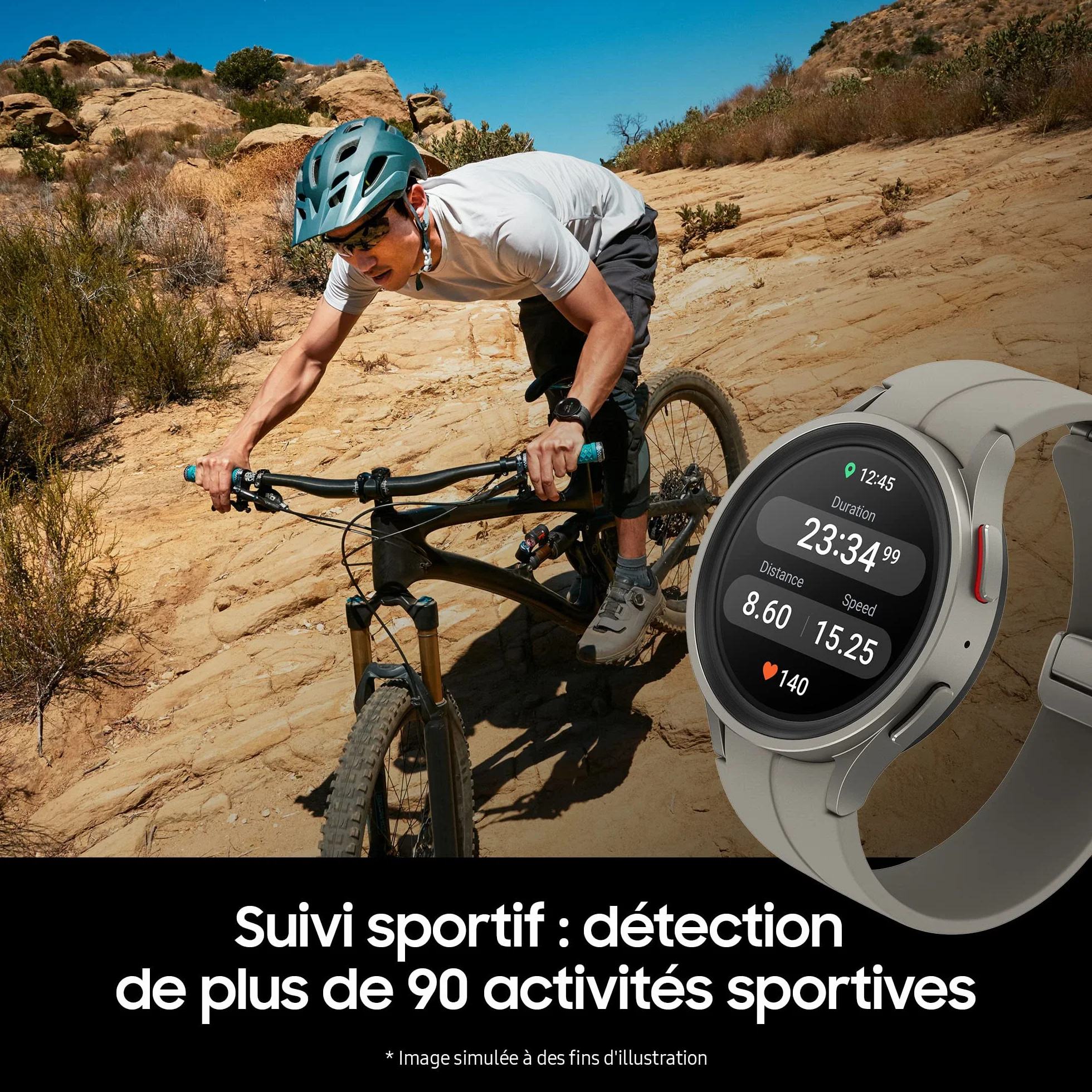 SAMSUNG Galaxy Watch5 Pro inteligentny smartwatch, monitorowanie zdrowia, śledzenie stanu fizycznego, długa żywotność baterii, Bluetooth 45 mm, czarny, zegarek sportowy, 45mm - wersja PL