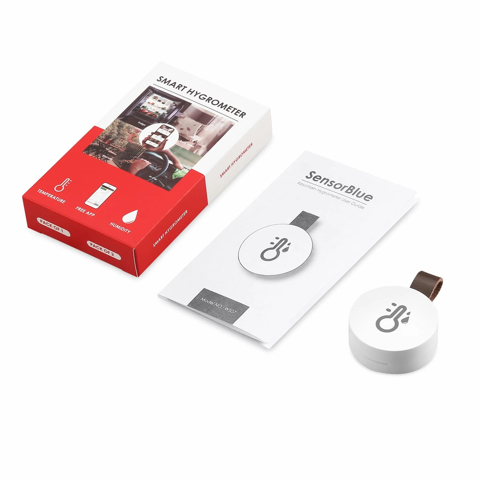 Brifit Termometr Bluetooth, higrometr, bezprzewodowy czujnik temperatury z aplikacją Smart Sensor, mini termometr wewnętrzny z zapisem danych do pokoju dziecięcego, szklarni, garażu, biura