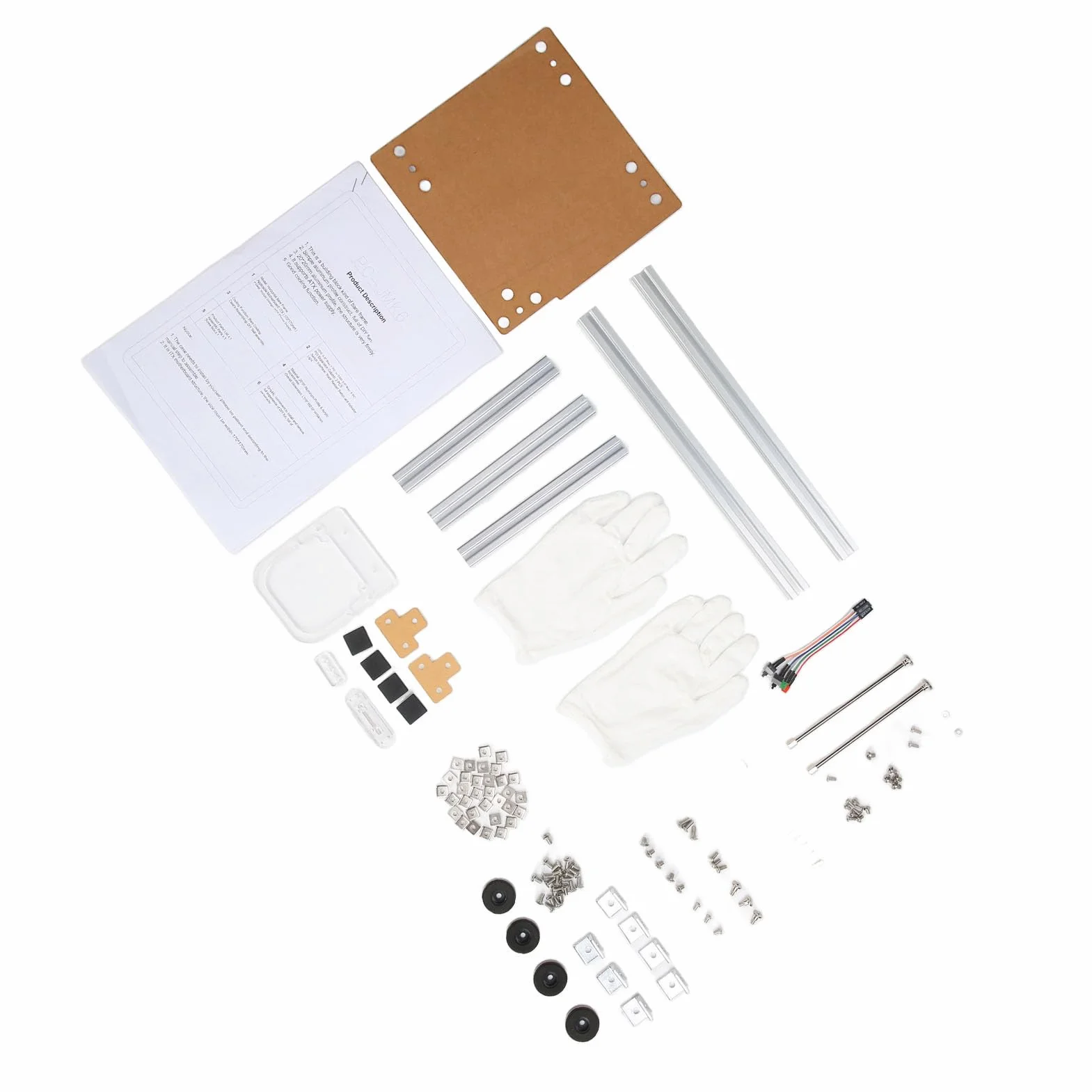 KIMISS Otwarty Wspornik Komputera ITX, Aluminiowe Konstrukcje Ramowe, Płyty Główne ATX/ITX, Doskonała Konstrukcja Rozpraszania Ciepła (SILVER)