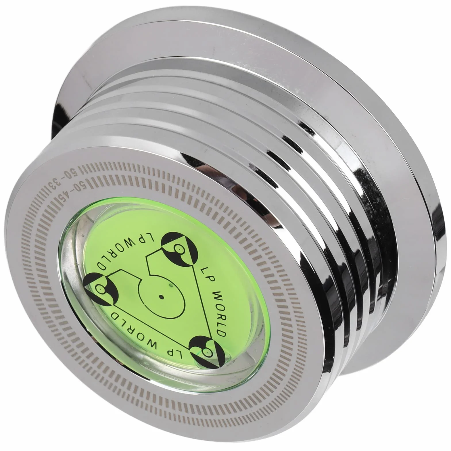 Ejoyous Stabilizator Ciężaru Płyty, Aluminiowy Zacisk Tarczy Gramofonu do Eliminacji Wibracji i Redukcji Szumów z wbudowaną poziomicą dla Audiofilów (SILVER)