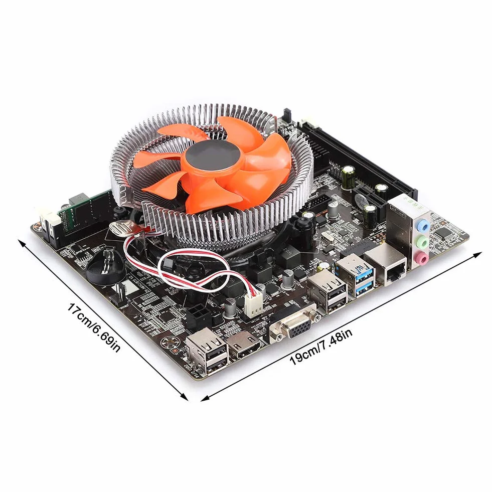 Płyta Główna Komputera, Zestaw Płyt Głównych do Komputerów Stacjonarnych I5 B75 Płyta Główna DDR3 Pamięć 4G Dual-USB 3.0 SATA3 Części Komputerowe, Obsługuje Podwójne Wyjście VGA i