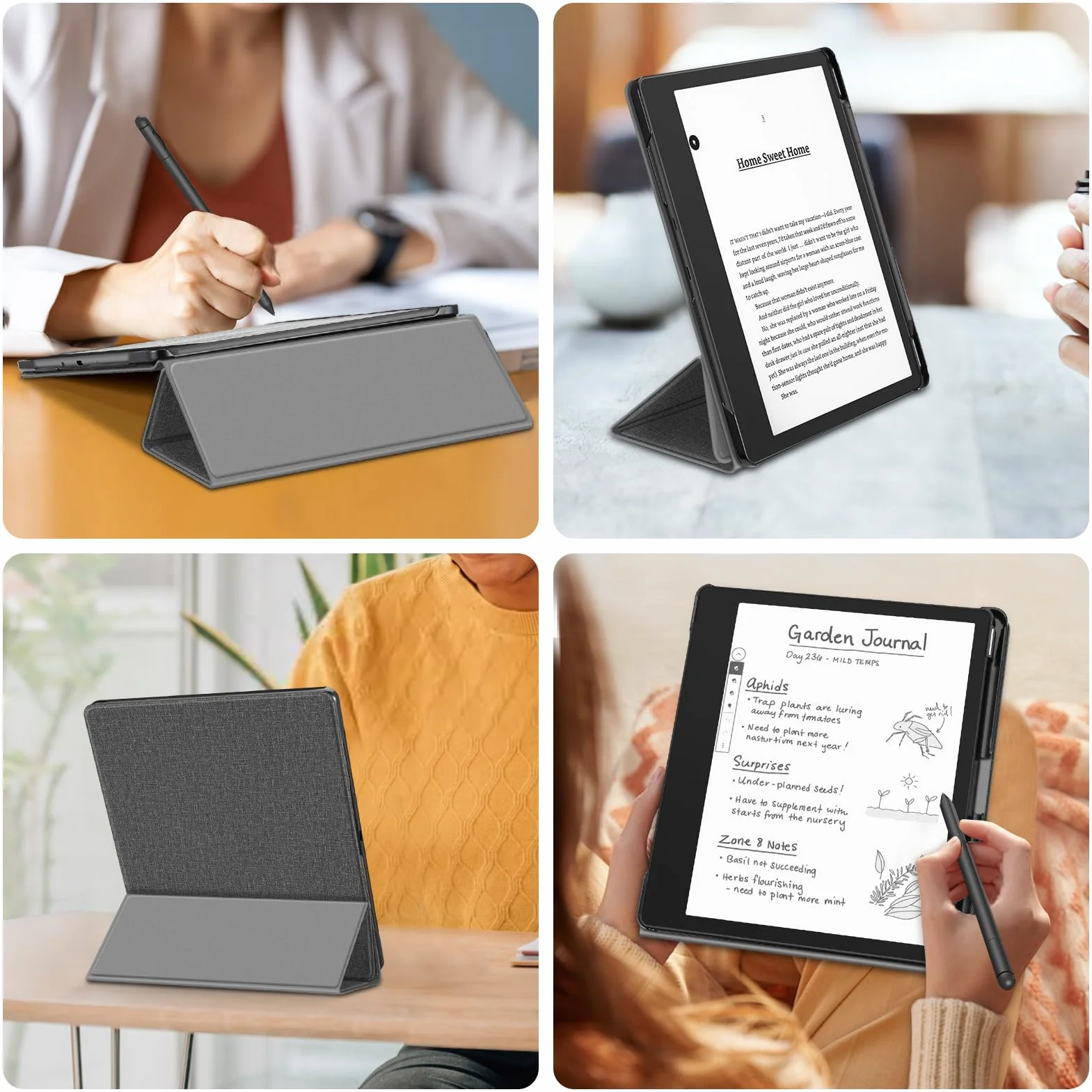 Fintie Etui do Kindle Scribe – [wbudowany uchwyt na długopis] wysokiej jakości skóra PU, potrójnie składany pokrowiec z funkcją automatycznego uśpienia/budzenia, kompatybilny z Kindle Scribe 2022