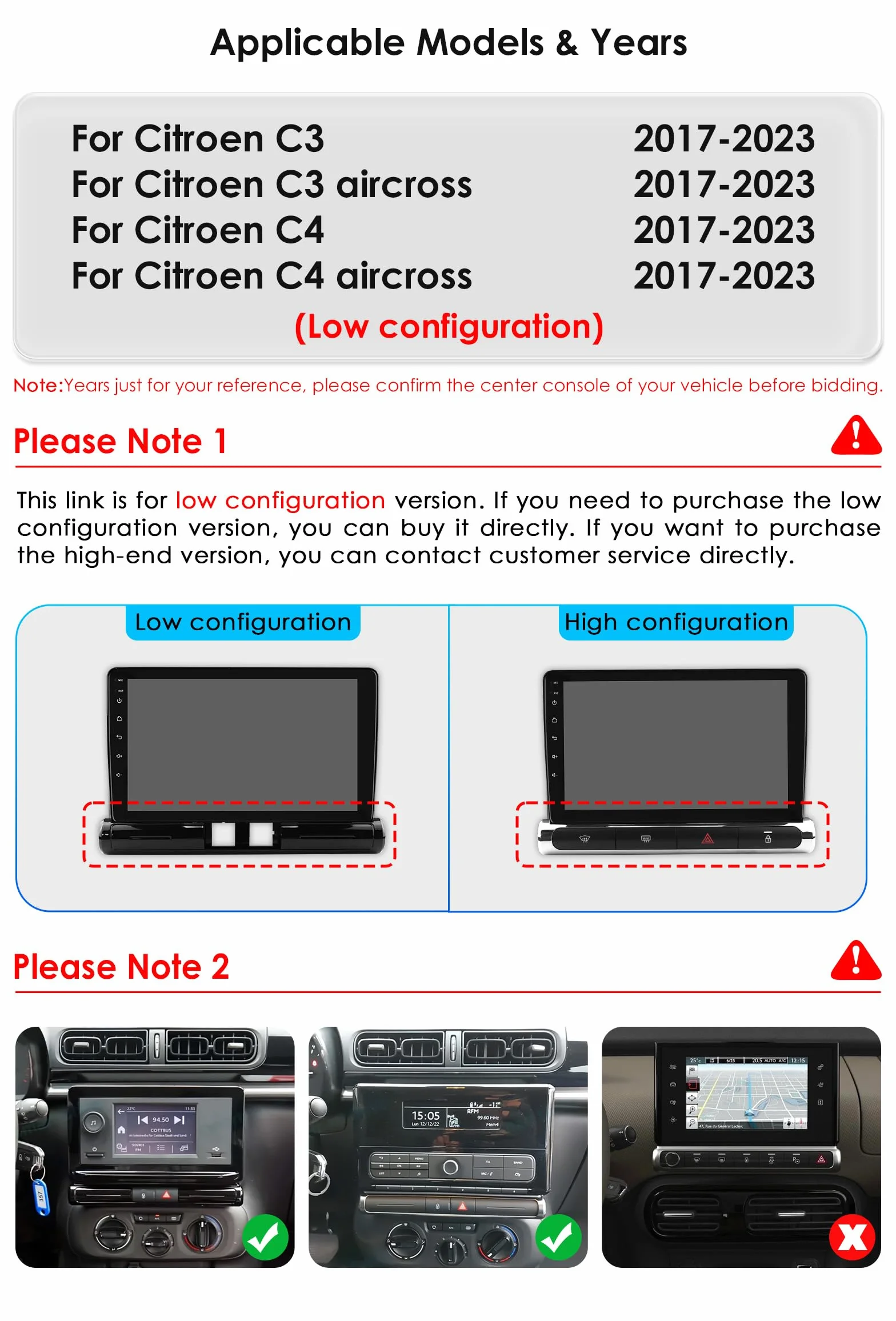 Ossuret - Radio do Citroen C3/C3 aircross/Citroen C4/C4 Aircross (Brazil), 9 cali Android 13, ekran dotykowy 2+32 GB Nawigacja GPS z Carplay