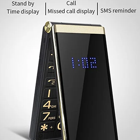 Odblokowany Telefon Komórkowy 2G, Telefon Komórkowy z Ekranem 2,8 dla Osób Starszych z baterią 5900 MAh, Obsługa Telefonu Dual SIM Dual Standby SOS, Latarka, Ebook, Kalendarz