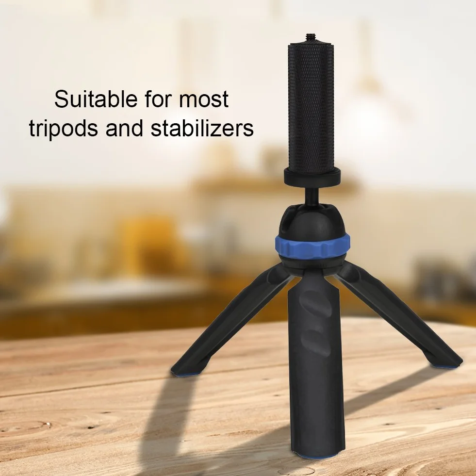 Mugast Przedłużacz statywu, regulowany metalowy drążek monopod ze śrubą 1/10.2 cm do stabilizatora statywów biurkowych, czarny