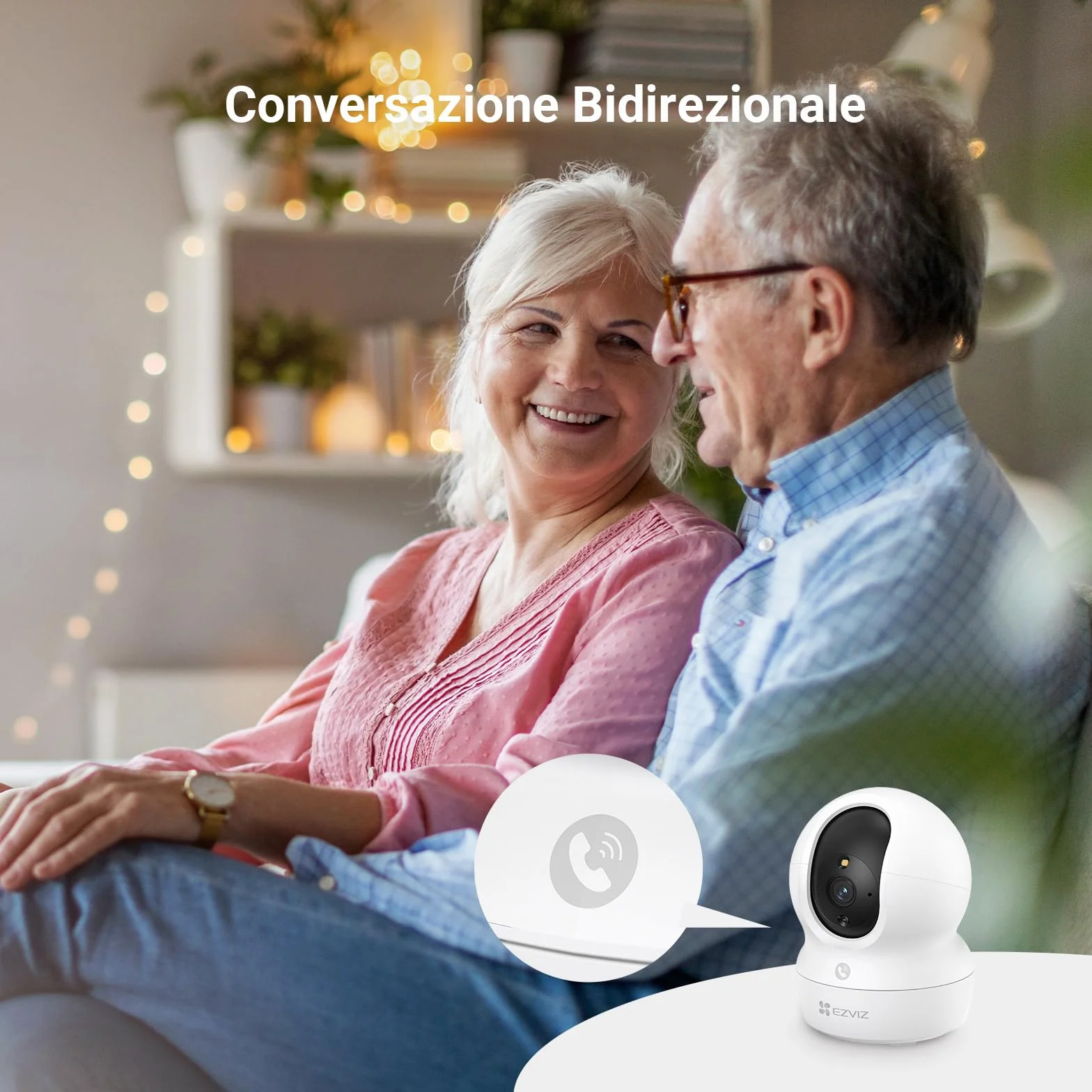 EZVIZ 2pk CP1 2K Kamera do monitoringu wewnętrznego WiFi z automatycznym śledzeniem, kamera IP 360° WiFi do domu z kolorowym noktowizorem, wykrywanie człowieka, dwukierunkowe połączenie, obsługa 512