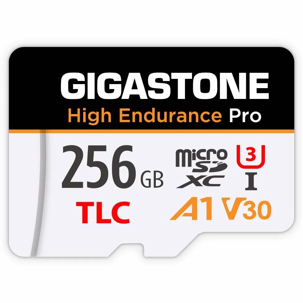 5 lat bezpłatnego odzyskiwania danych: karta Micro SD GIGASTONE 256 GB, wysoka wytrzymałość serii Pro, prędkość do 100 MB/s, kompatybilna z REDTIGER ROVE VIOFO VANTRUE PRUVEEO ARIFAYZ Dash Cam