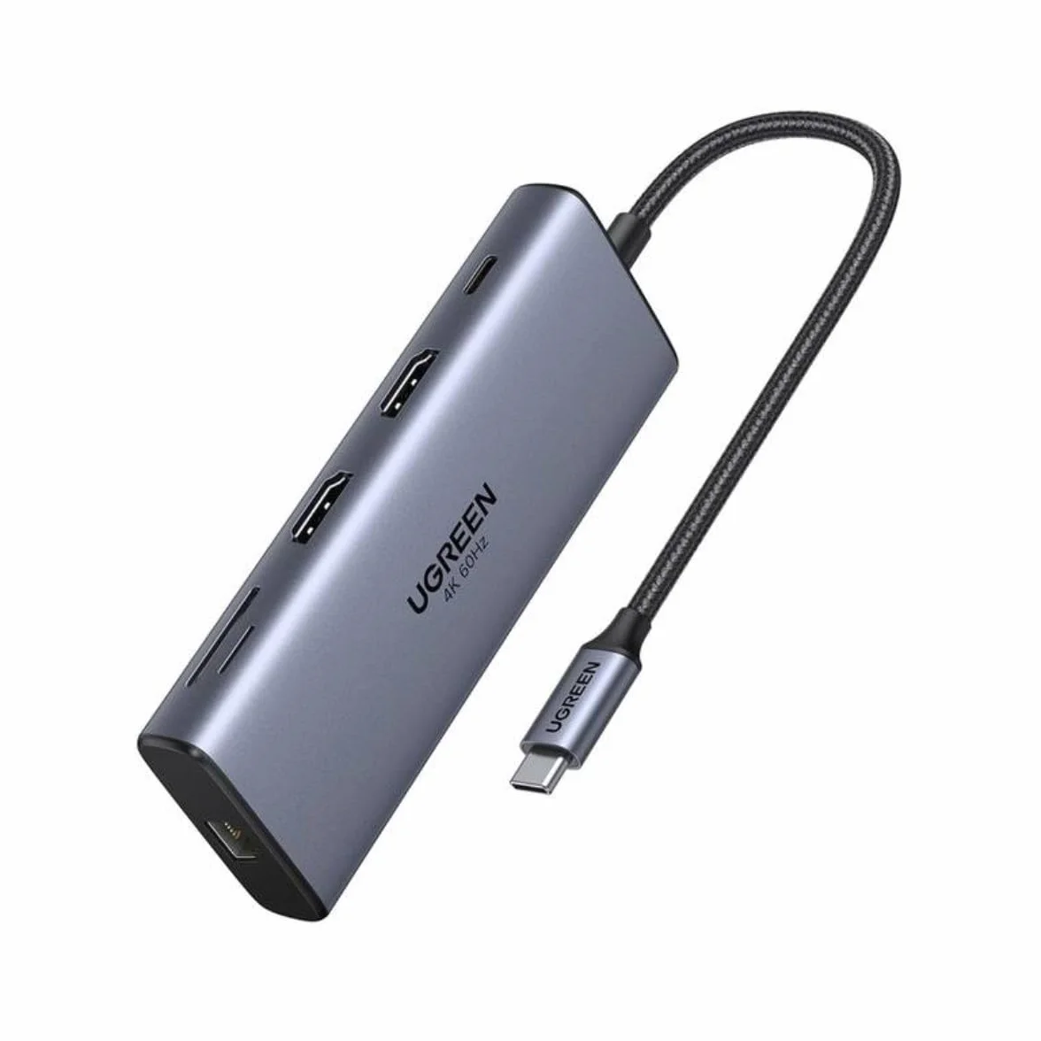 UGREEN Hub 10 w 1 USB-C 2HDMI 4K60Hz 2USB-C3.2, USB-A3.2, USB-A3.0, RJ45, SD, TF PD100W
