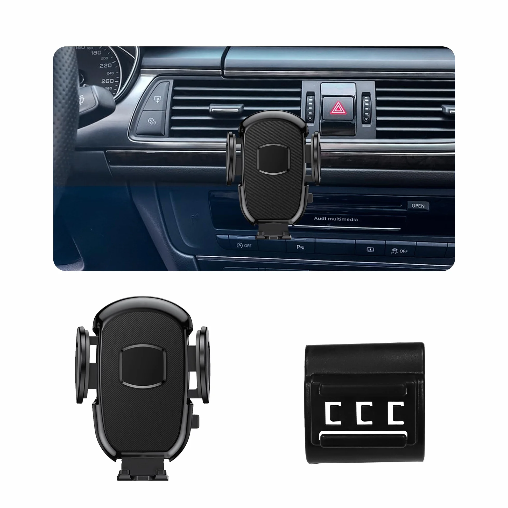Samochodowy uchwyt na telefon pasuje do Audi [pasuje tylko do modeli 2012-2018 A6 S6 A7 S7], uchwyt samochodowy Cell Phoen pasuje dobrze i idealnie w konstrukcji wentylacyjnej dla telefonów 4,7