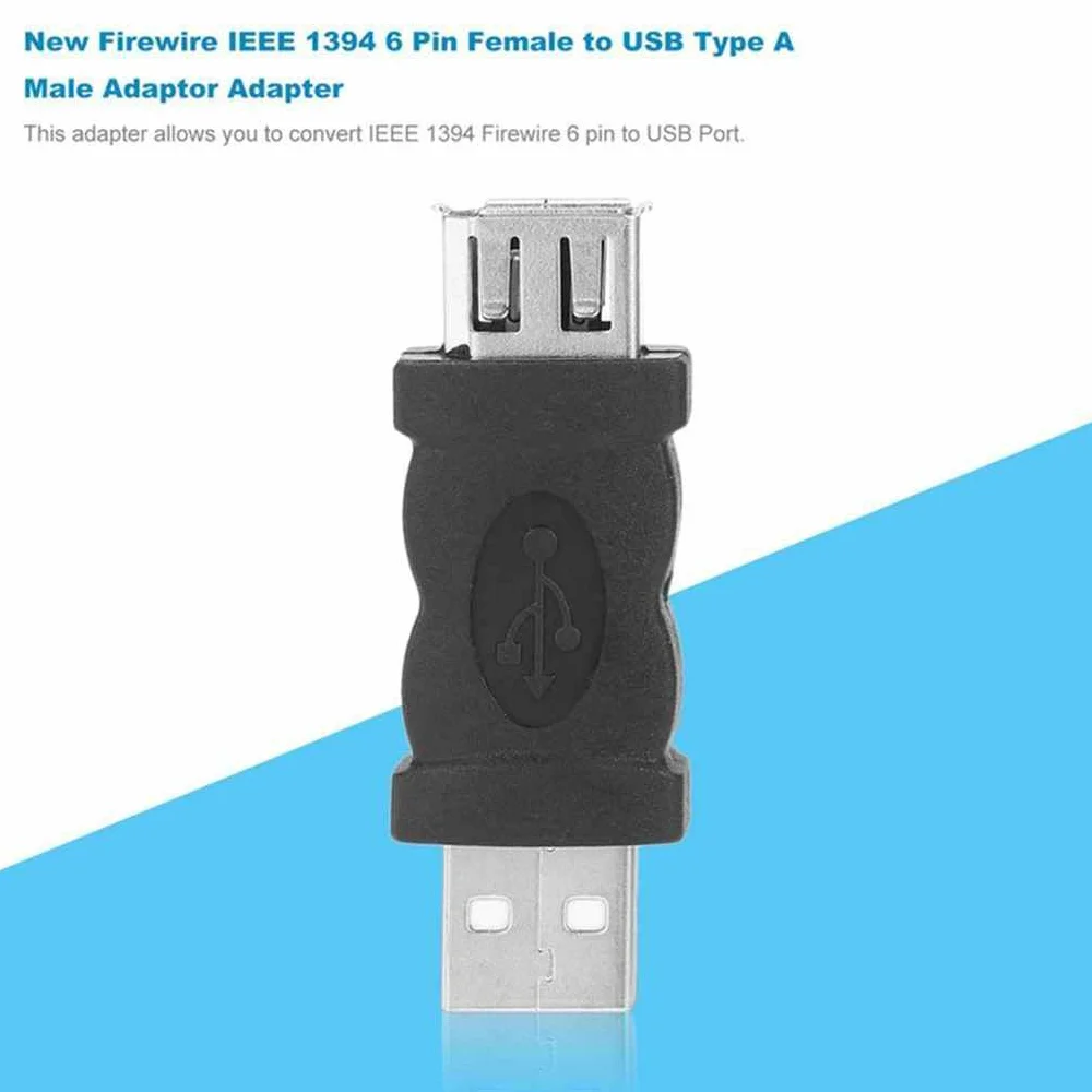 Adapter Firewire IEEE 1394 6-pin żeński na USB 1.1/2.0 A męski