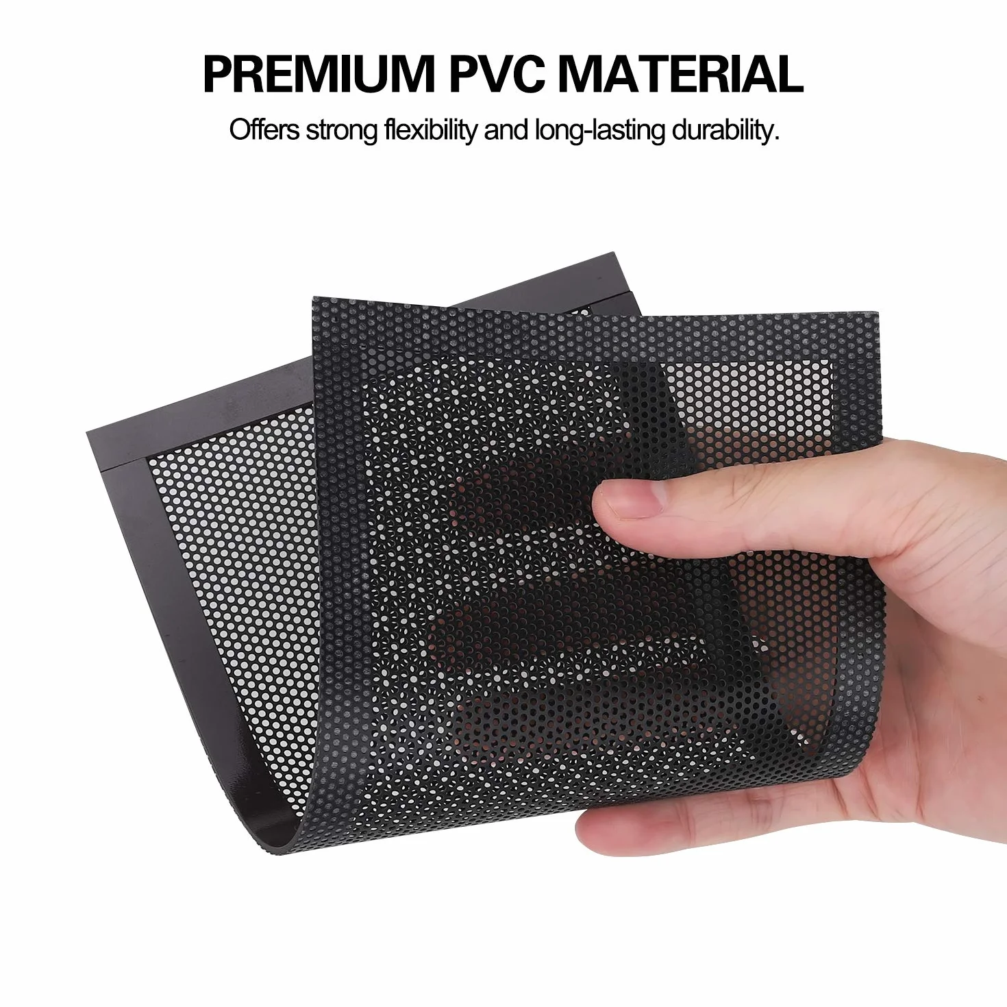 MoKo 120 * 240mm Dust Filter for Computer Cooler Fan, 2 Pack Magnetic Frame PC Fan Dust Mesh PC Cooler Filter Dustproof PVC Cover - Black