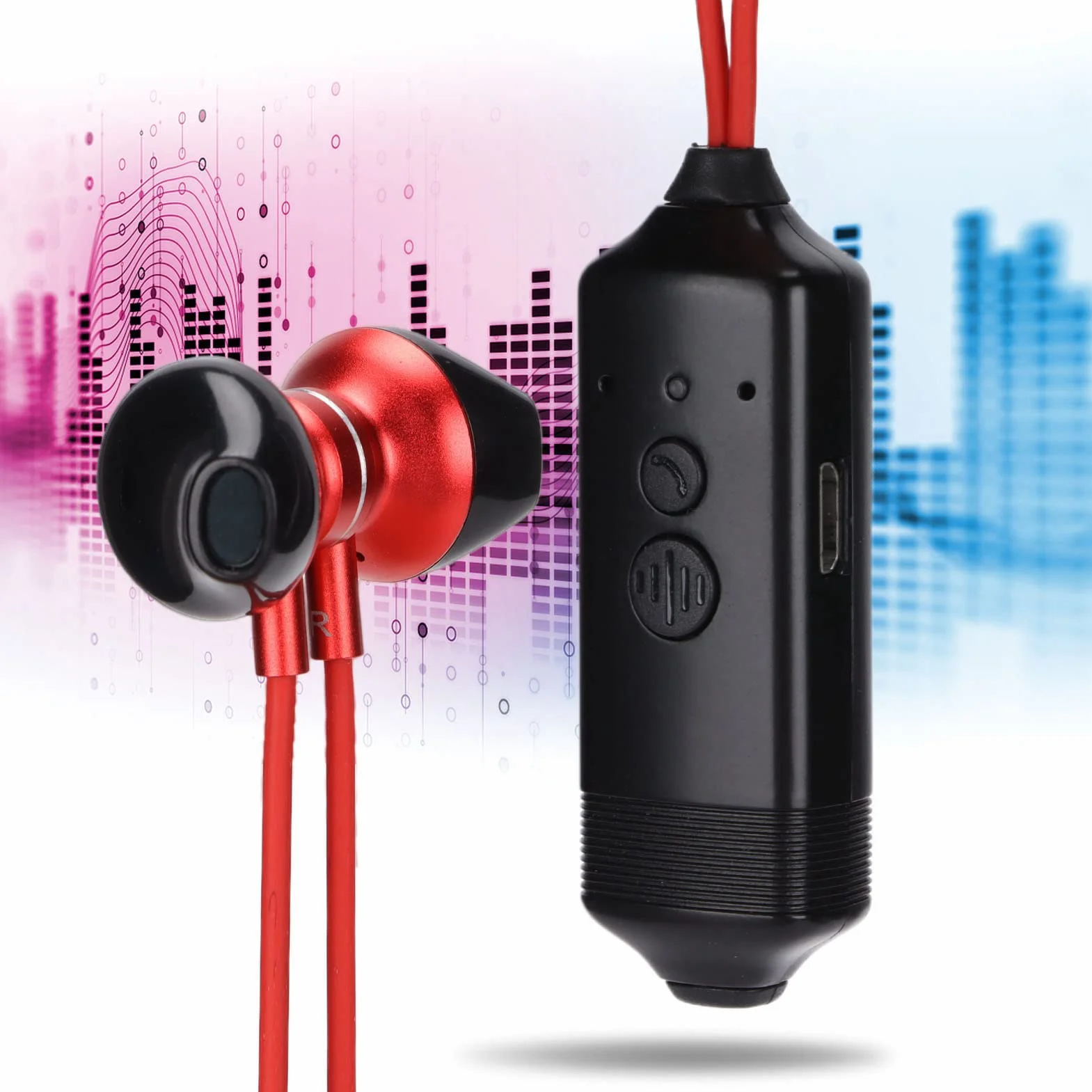 ciciglow Zestaw słuchawkowy do nagrywania połączeń telefonicznych, przenośne słuchawki do nagrywania Bluetooth, z modnym magnetycznym designem, do słuchania piosenek, odbierania połączeń, nagrywania