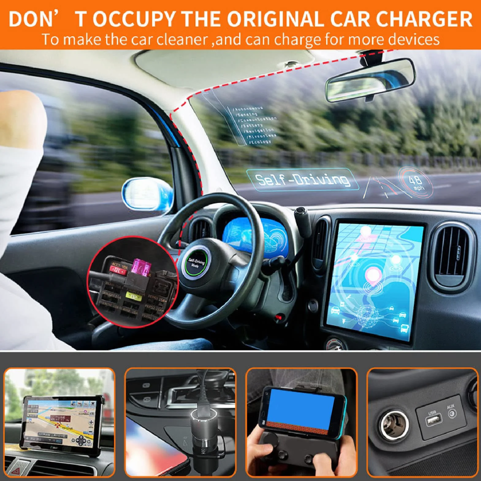Dashcam Hardwiring Kit, Dash Cam Hardwire Kit Adapter MINI USB Wysokie Bezpieczeństwo 12V-30V do 5V Szeroko do Kamery Mirror Cam Nawigacja GPS Wykrywacz Radarów