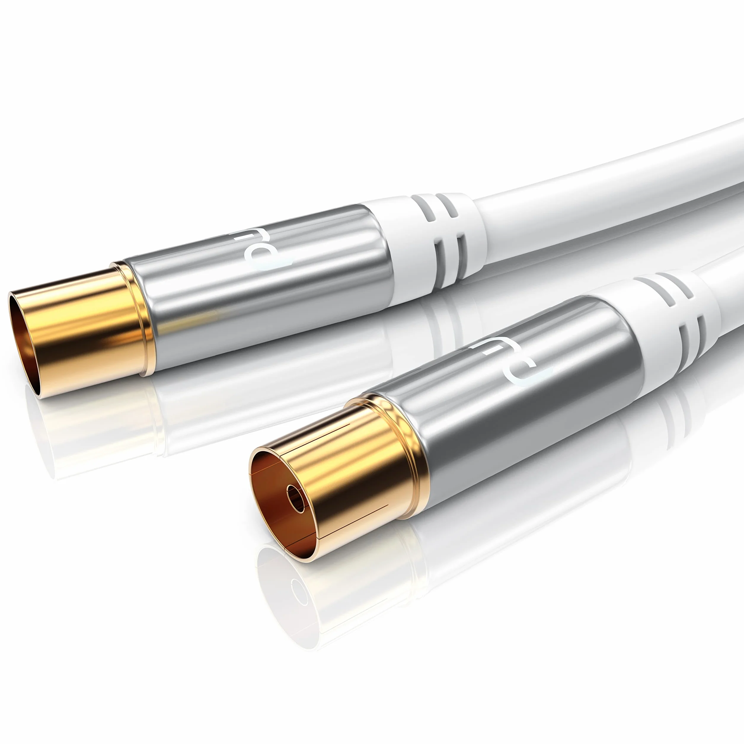CSL kabel antenowy 3 m 8K 4K HDTV 135dB 75 omów - Premium kabel koncentryczny - FullHD 4k UHD - wtyczka koncentryczna > złącze koncentryczne - DVB-T i DVB-T2 DVB-C DVB-S2 DAB - wymiar ekranowania