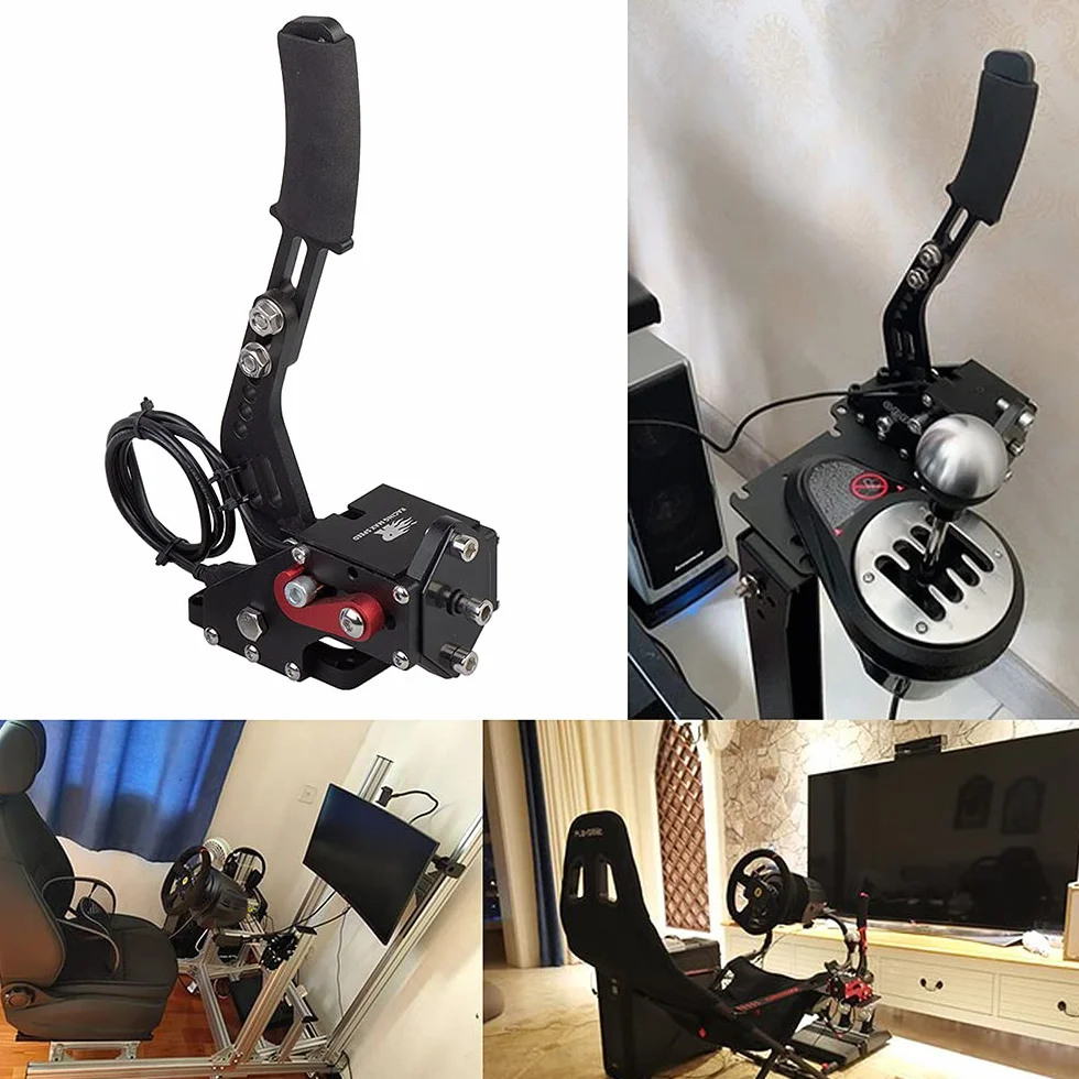 16-bitowe hamulce ręczne USB do gier wyścigowych, kompatybilne z Logitech G27 G29 Simulate Linear Brake – wysokość 30 cm (tylko system PC)